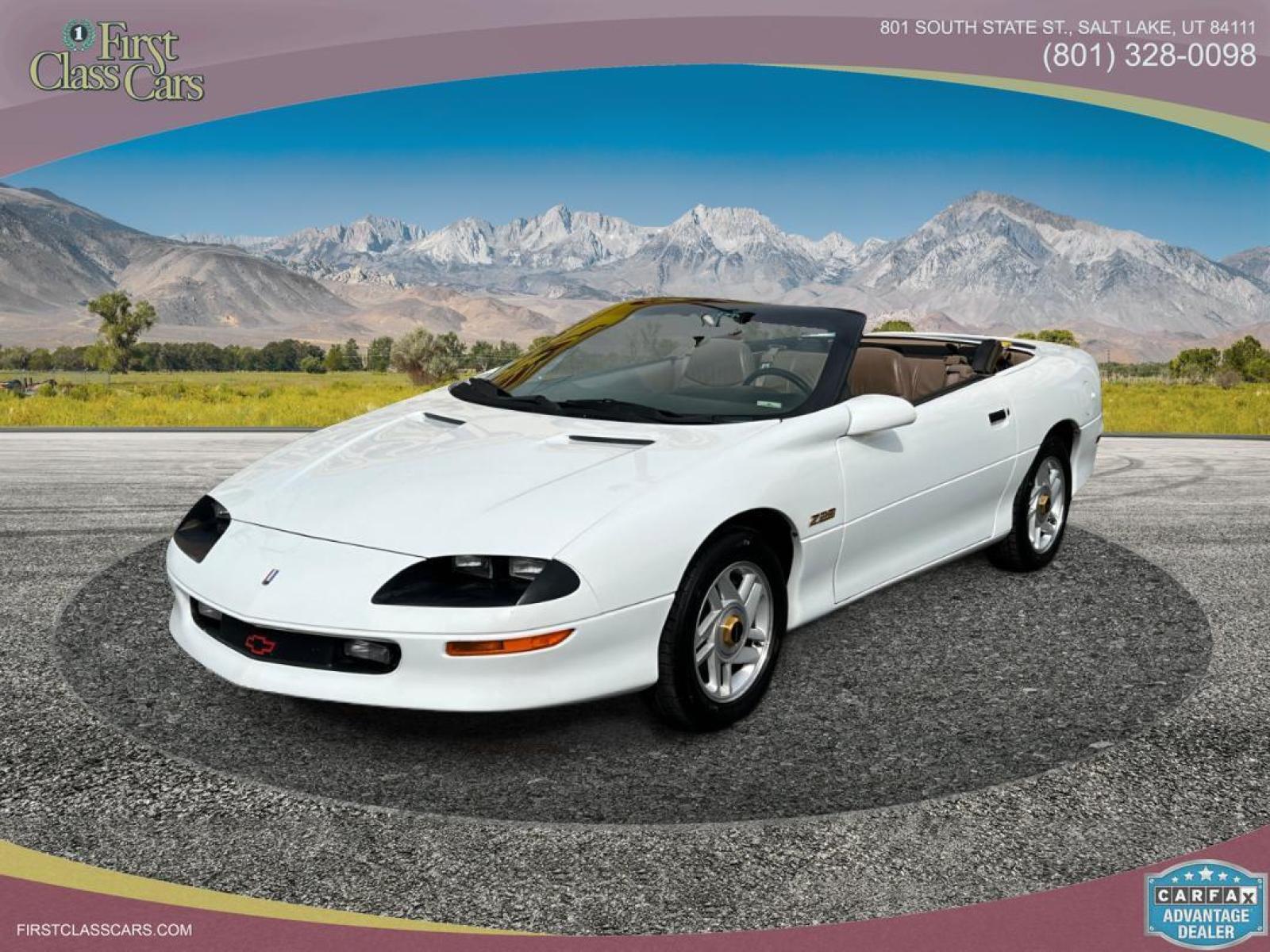 1995 Artic White /Tan Leather Chevrolet Camaro Z28 Convertible (2G1FP32PXS2) with an 5.7L V8 engine, Manual transmission, located at 801 South State Street, Salt Lake City, UT, 84111, (801) 328-0098, 40.751953, -111.888206 - Life is crazy. Now is the time to buy! All of our prices are just dollars above our cost. These prices will change as soon as life isn't so crazy. So please call or come in. We are here to save you a lot of money! Our service department is OPEN DAILY to help with any of your service needs. P - Photo #0