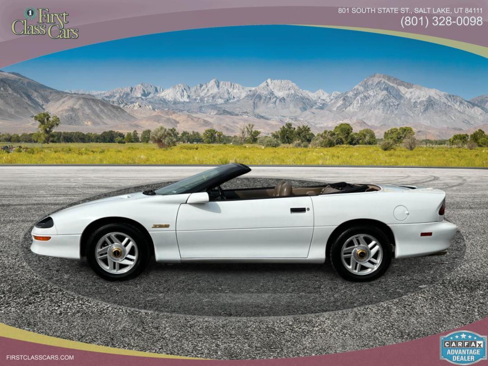 1995 Artic White /Tan Leather Chevrolet Camaro Z28 Convertible (2G1FP32PXS2) with an 5.7L V8 engine, Manual transmission, located at 801 South State Street, Salt Lake City, UT, 84111, (801) 328-0098, 40.751953, -111.888206 - Life is crazy. Now is the time to buy! All of our prices are just dollars above our cost. These prices will change as soon as life isn't so crazy. So please call or come in. We are here to save you a lot of money! Our service department is OPEN DAILY to help with any of your service needs. P - Photo #1