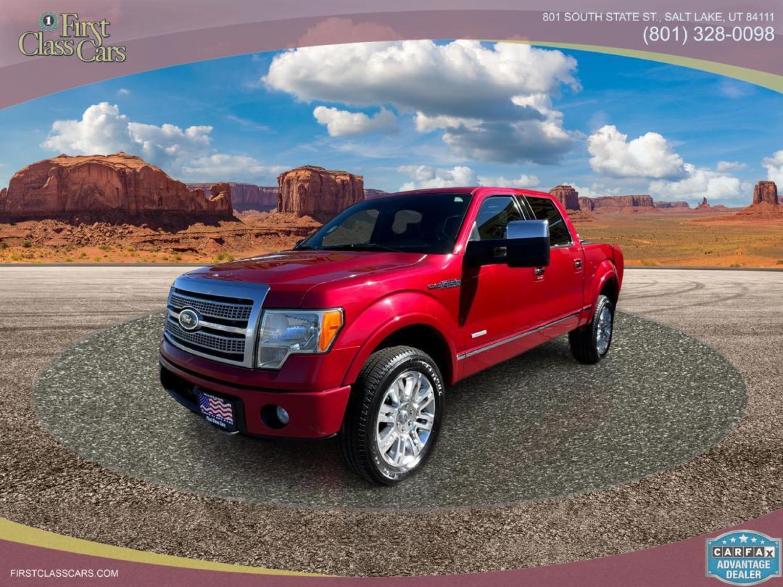 2011 Salsa Red Pearl /BROWN Ford F-150 F150 Platinum (1FTFW1ET5BF) with an 3.5L V6 engine, AUTOMATIC transmission, located at 801 South State Street, Salt Lake City, UT, 84111, (801) 328-0098, 40.751953, -111.888206 - Features:20 Inch Plus Wheels, Rear Seat Heaters, 4WD/AWD, Rear View Camera, A/C Seat(s), Remote Start, Alloy Wheels, Running Boards, Bluetooth Technology, Satellite Radio Ready, Front Seat Heaters, Sony Sound System, Leather Seats, Sunroof(s), Memory Seat(s), Tow Hitch, Navigation System, Turbo Char - Photo #0