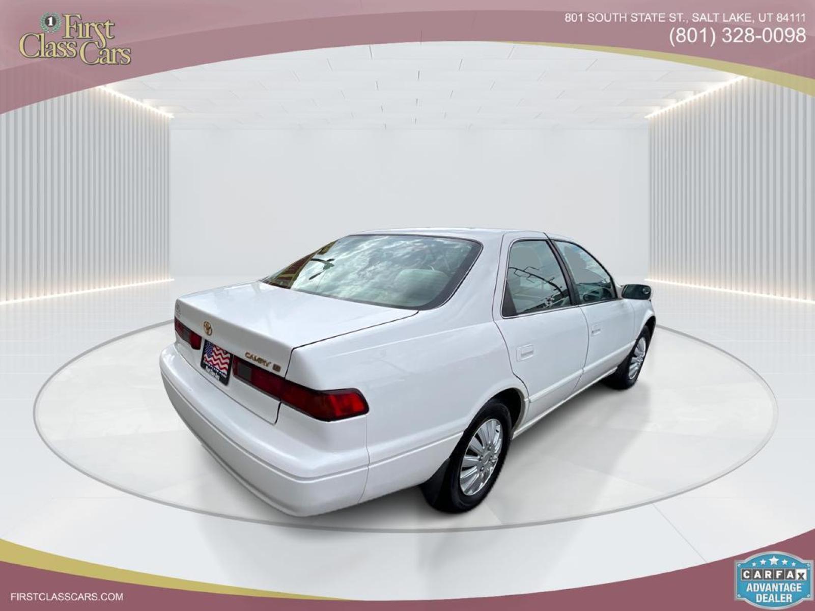 1999 Pure White /Tan Toyota Camry LE (JT2BG28KXX0) with an 2.2Liter 4 Cylinder engine, Automatic transmission, located at 801 South State Street, Salt Lake City, UT, 84111, (801) 328-0098, 40.751953, -111.888206 - Top Features:Cloth Seats, ABS Brakes, CD Audio, Power Mirrors, Side Airbags, AM/FM Stereo, Cassette Player, Power Seat(s), Air Conditioning, Cruise Control, Power Windows, Automatic Transmission, Power Locks, Rear Defroster "Experience unbeatable reliability with this 1999 used Toyota Camry. Boas - Photo #3