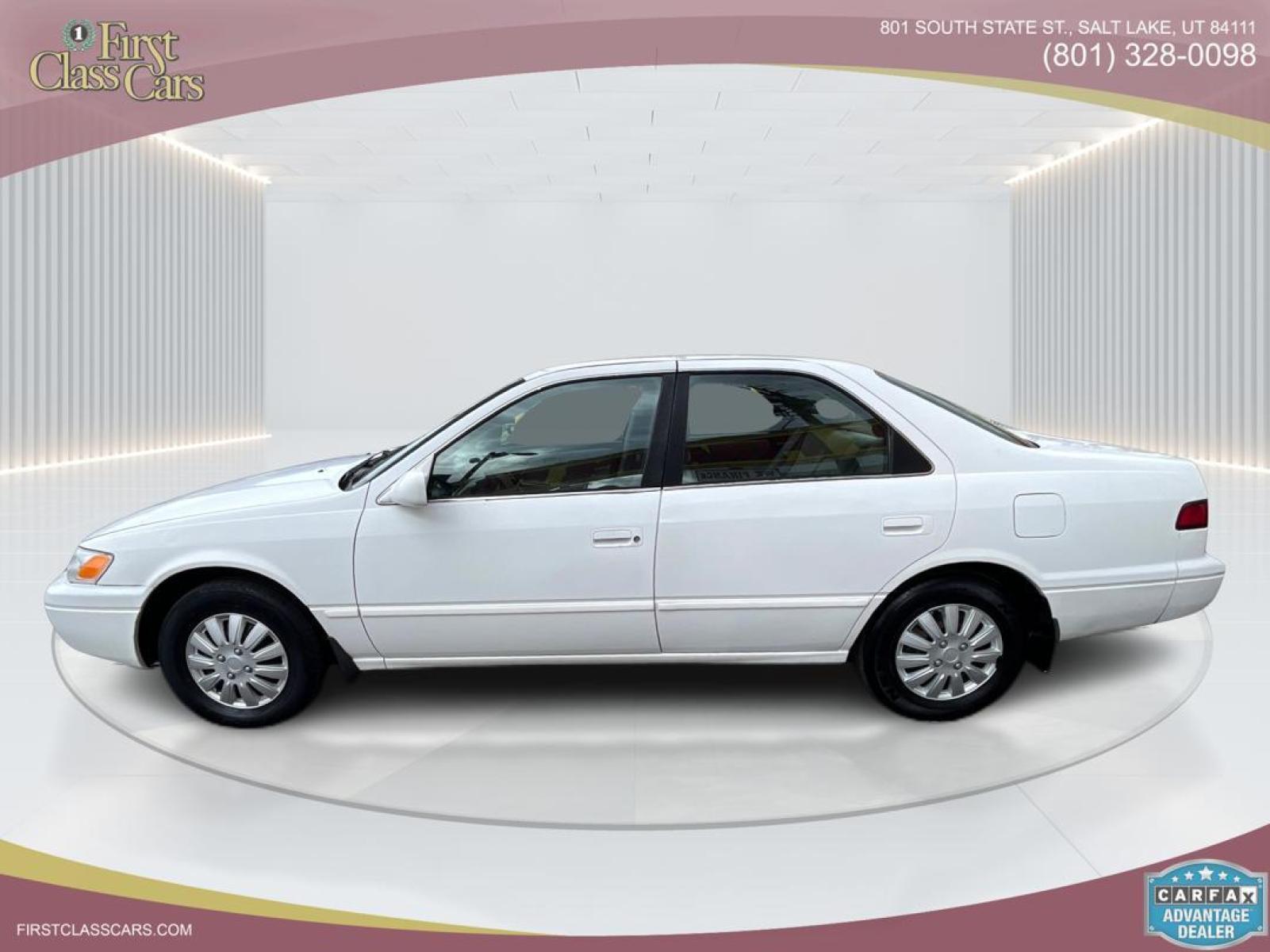 1999 Pure White /Tan Toyota Camry LE (JT2BG28KXX0) with an 2.2Liter 4 Cylinder engine, Automatic transmission, located at 801 South State Street, Salt Lake City, UT, 84111, (801) 328-0098, 40.751953, -111.888206 - Top Features:Cloth Seats, ABS Brakes, CD Audio, Power Mirrors, Side Airbags, AM/FM Stereo, Cassette Player, Power Seat(s), Air Conditioning, Cruise Control, Power Windows, Automatic Transmission, Power Locks, Rear Defroster "Experience unbeatable reliability with this 1999 used Toyota Camry. Boas - Photo #6