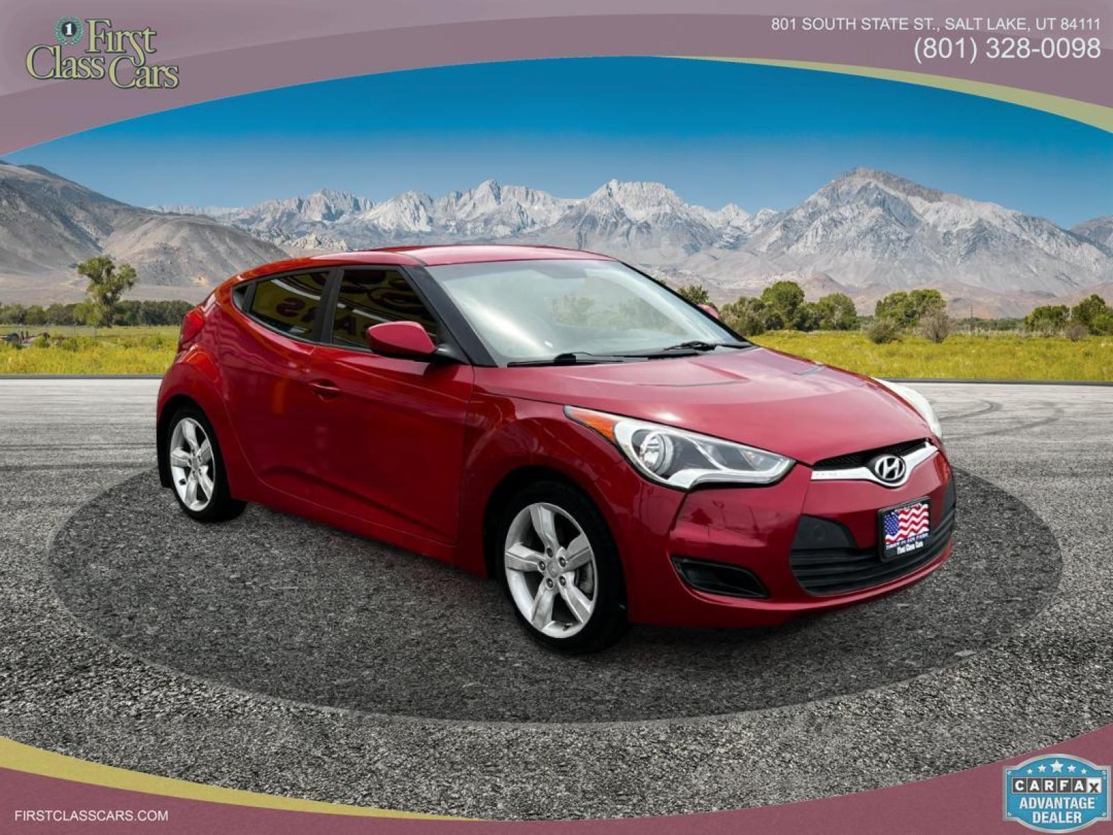 2013 Boston Red Pearl /Gray Cloth Hyundai Veloster (KMHTC6AD4DU) with an 1.6L I4 engine, Manual transmission, located at 801 South State Street, Salt Lake City, UT, 84111, (801) 328-0098, 40.751953, -111.888206 - Life is crazy. Now is the time to buy! All of our prices are just dollars above our cost. These prices will change as soon as life isn't so crazy. So please call or come in. We are here to save you a lot of money! Our service department is OPEN DAILY to help with any of your service needs. P - Photo #4
