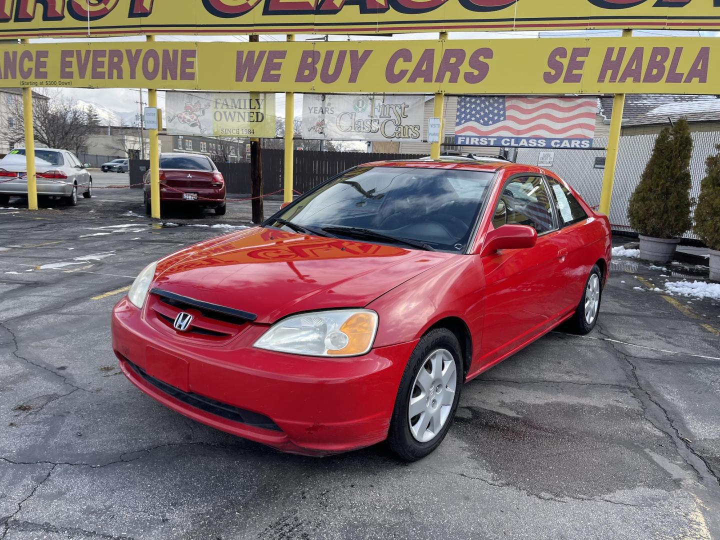 2001 Rallye Red /Gray Cloth Honda Civic EX (1HGEM219X1L) with an 1.7L 4 Cyl. engine, Manual transmission, located at 801 South State Street, Salt Lake City, UT, 84111, (801) 328-0098, 40.751953, -111.888206 - Vehicle Features:, EX Model, ABS Brakes, Air Conditioning, AM/FM Stereo, Cloth Seats, Cruise Control, Manual Transmission, Power Locks, Power Mirrors, Power Windows, Rear Defroster, Sunroof(s) Our service department is OPEN DAILY to help with any of your service needs. Please call for immediate app - Photo#2