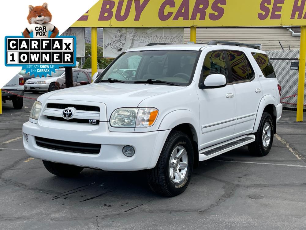2006 Natural White /Tan Cloth Toyota Sequoia SR5 (5TDZT34A56S) with an 4.7L V8 engine, Automatic transmission, located at 801 South State Street, Salt Lake City, UT, 84111, (801) 328-0098, 40.751953, -111.888206 - Photo #0