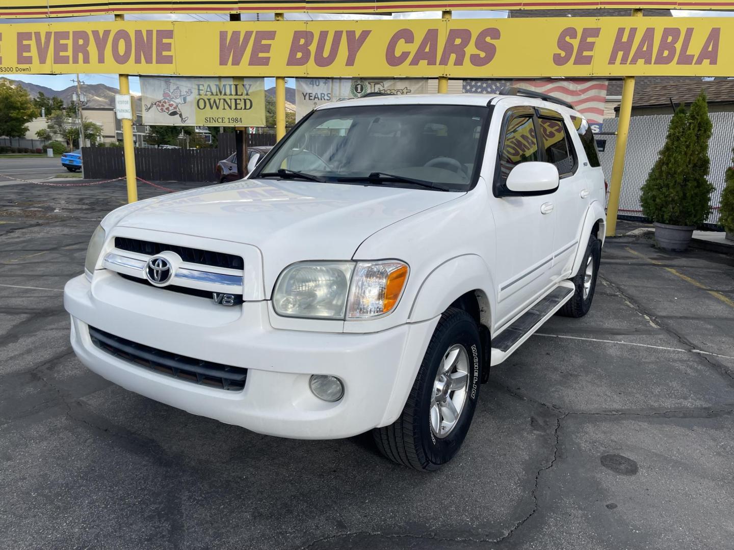 2006 Natural White /Tan Cloth Toyota Sequoia SR5 (5TDZT34A56S) with an 4.7L V8 engine, Automatic transmission, located at 801 South State Street, Salt Lake City, UT, 84111, (801) 328-0098, 40.751953, -111.888206 - "Meet the definition of reliable family transportation! This 2006 Toyota Sequoia delivers comfort, power, and capability. With generous space, smooth ride, and impeccable maintenance records, it’s prepared for countless more roads to conquer. Experience Toyota quality; drive home in this versatile - Photo#1