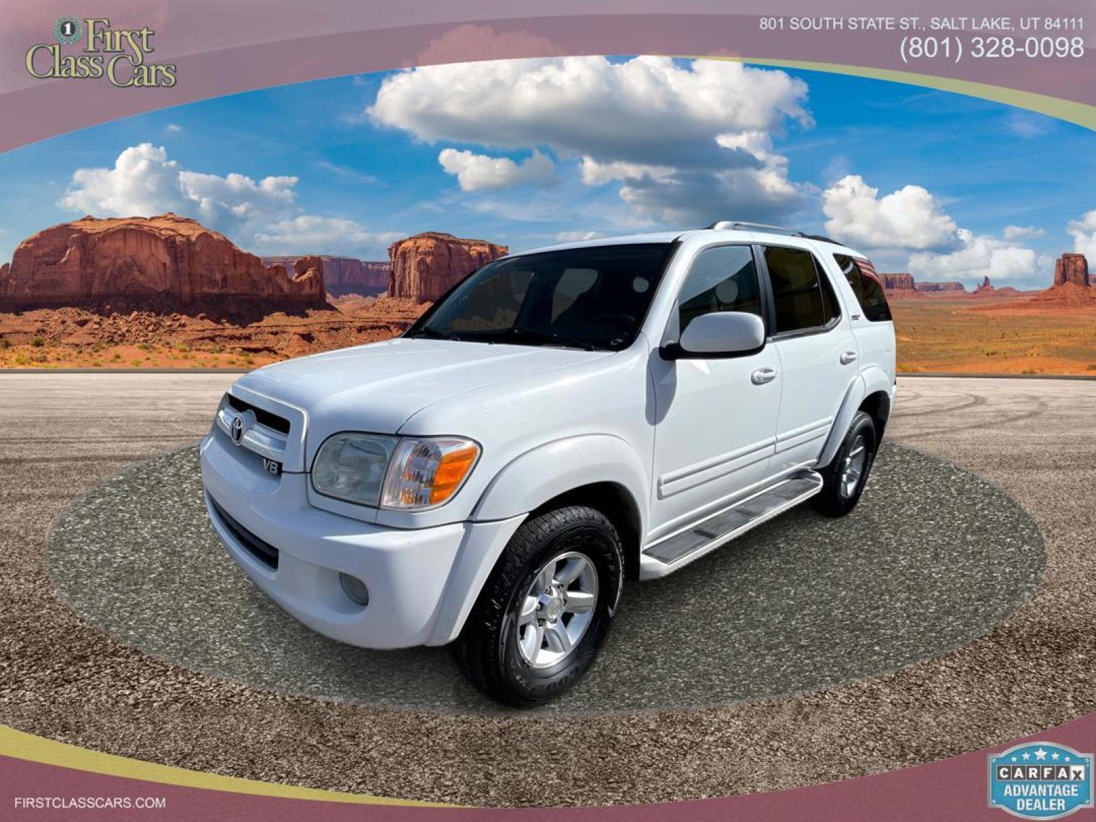 2006 Natural White /Tan Cloth Toyota Sequoia SR5 (5TDZT34A56S) with an 4.7L V8 engine, Automatic transmission, located at 801 South State Street, Salt Lake City, UT, 84111, (801) 328-0098, 40.751953, -111.888206 - "Meet the definition of reliable family transportation! This 2006 Toyota Sequoia delivers comfort, power, and capability. With generous space, smooth ride, and impeccable maintenance records, it’s prepared for countless more roads to conquer. Experience Toyota quality; drive home in this versatile - Photo #0