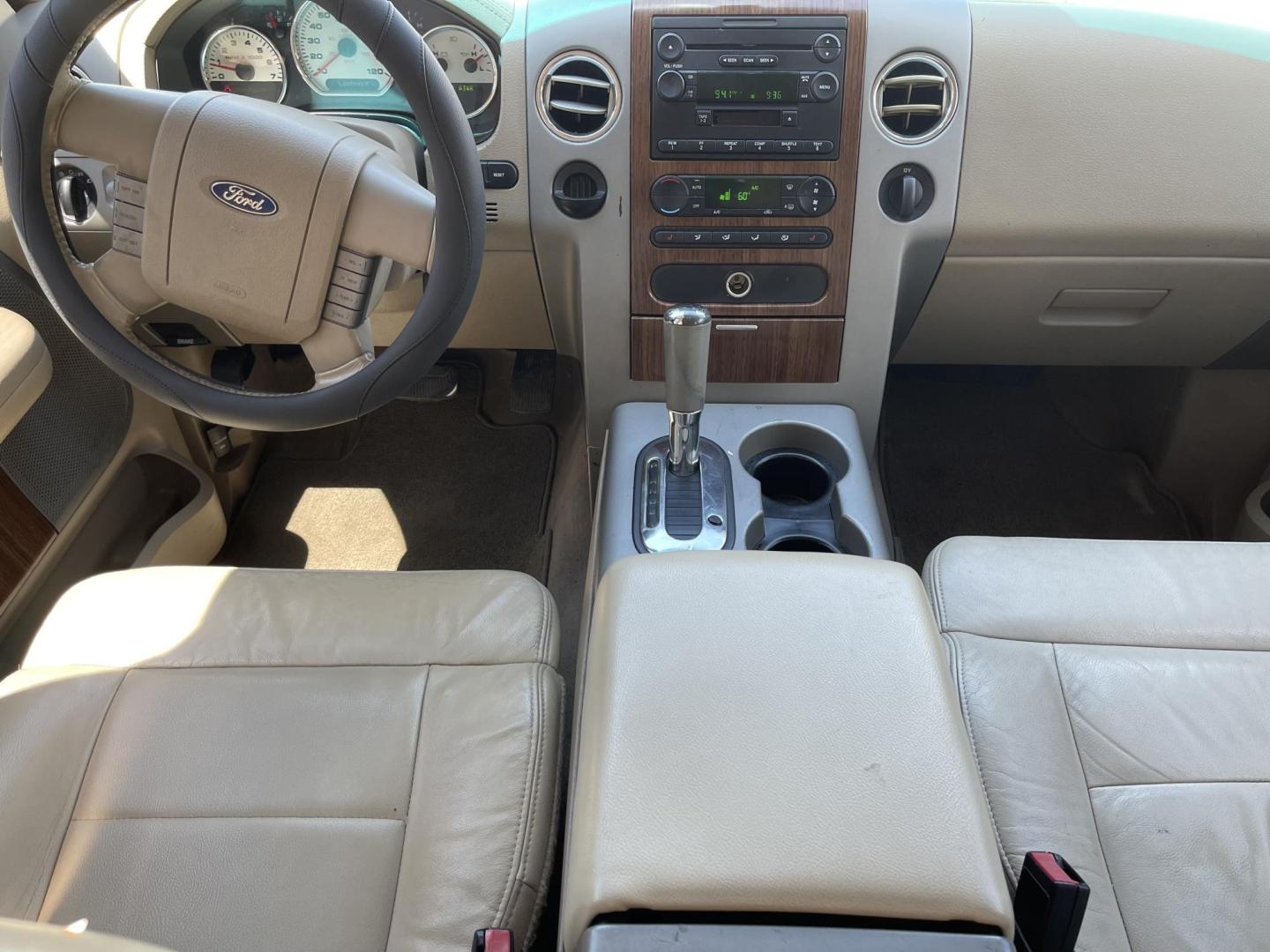 2004 True Blue Metallic /Tan Leather Ford F-150 Lariat SuperCrew (1FTPW12504K) with an 5.4L V8 engine, Automatic transmission, located at 801 South State Street, Salt Lake City, UT, 84111, (801) 328-0098, 40.751953, -111.888206 - Vehicle Features: Lariat Model, SuperCrew 4 Door, ABS Brakes, Traction Control, Cruise Control, Air Conditioning, AM/FM Stereo, CD Player, Leather Interior, Power Windows, Power Locks, Power Mirrors, Heated Seats, Power Seat(s), Privacy Glass, Tow Package, Running Boards, Alloy Wheels, Bedliner. Li - Photo#17