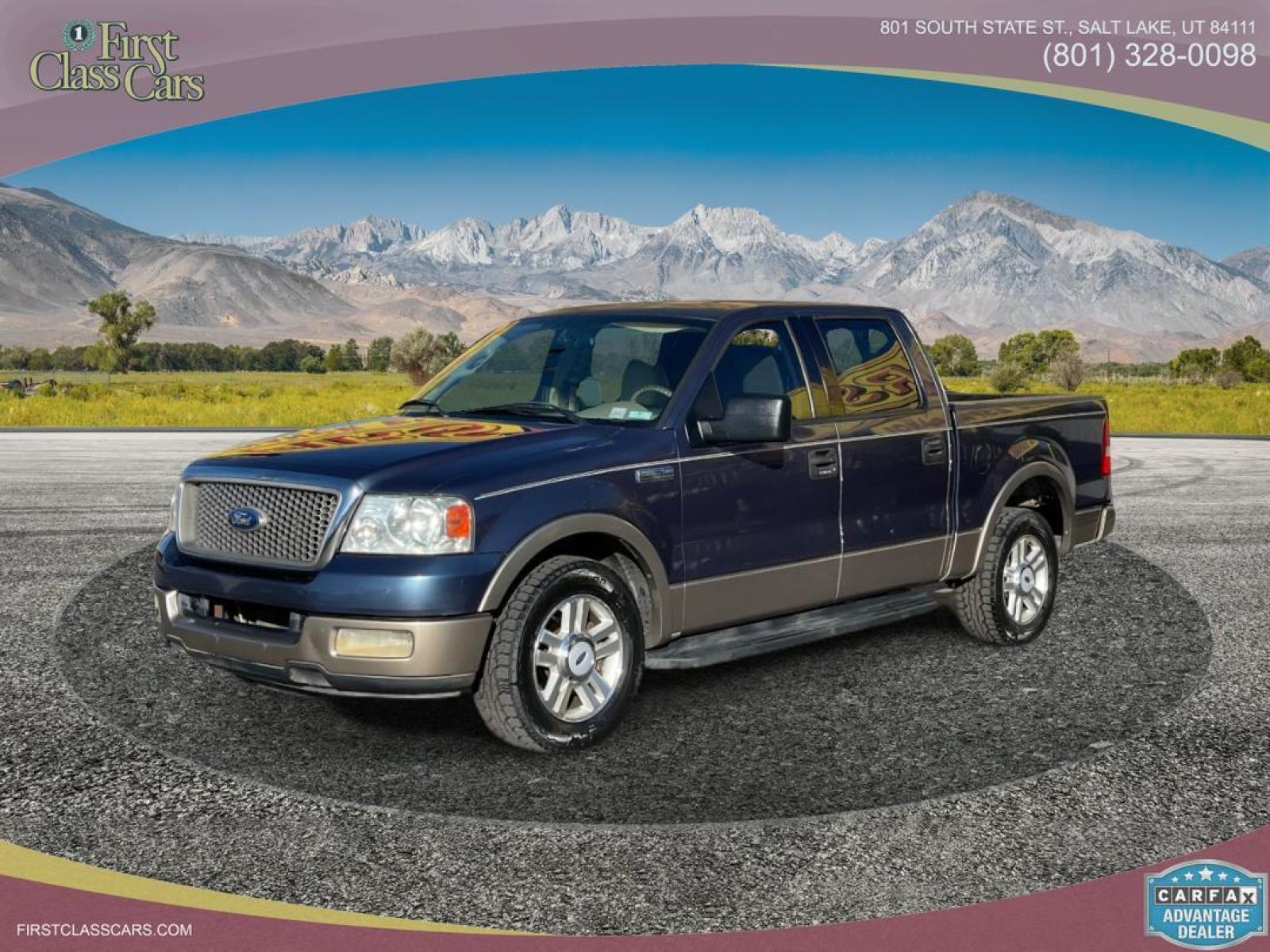 2004 True Blue Metallic /Tan Leather Ford F-150 Lariat SuperCrew (1FTPW12504K) with an 5.4L V8 engine, Automatic transmission, located at 801 South State Street, Salt Lake City, UT, 84111, (801) 328-0098, 40.751953, -111.888206 - Life is crazy. Now is the time to buy! All of our prices are just dollars above our cost. These prices will change as soon as life isn't so crazy. So please call or come in. We are here to save you a lot of money! Our service department is OPEN DAILY to help with any of your service needs. P - Photo #0