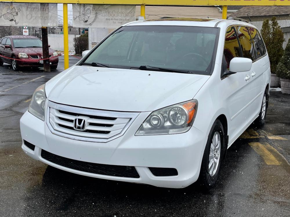 2010 Taffeta White /Tan Leather Honda Odyssey EX-L (5FNRL3H6XAB) with an 3.5L V6 engine, Automatic transmission, located at 801 South State Street, Salt Lake City, UT, 84111, (801) 328-0098, 40.751953, -111.888206 - Photo #2