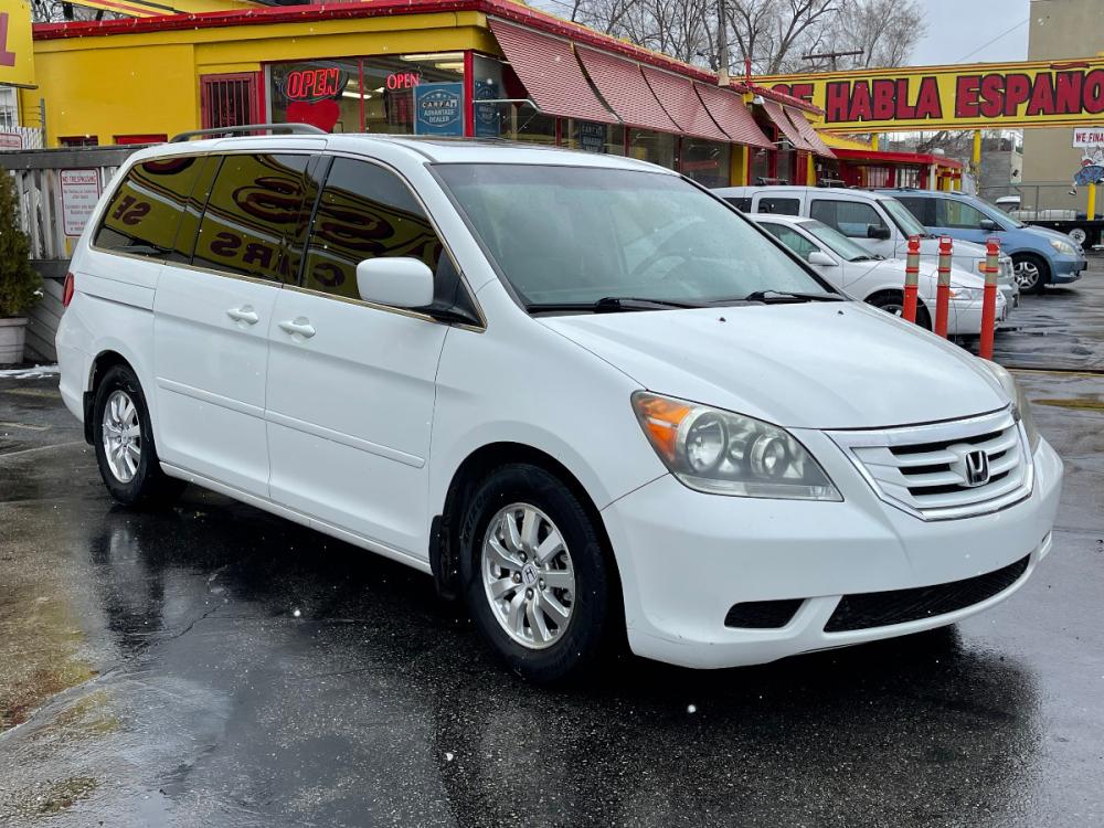 2010 Taffeta White /Tan Leather Honda Odyssey EX-L (5FNRL3H6XAB) with an 3.5L V6 engine, Automatic transmission, located at 801 South State Street, Salt Lake City, UT, 84111, (801) 328-0098, 40.751953, -111.888206 - Photo #4