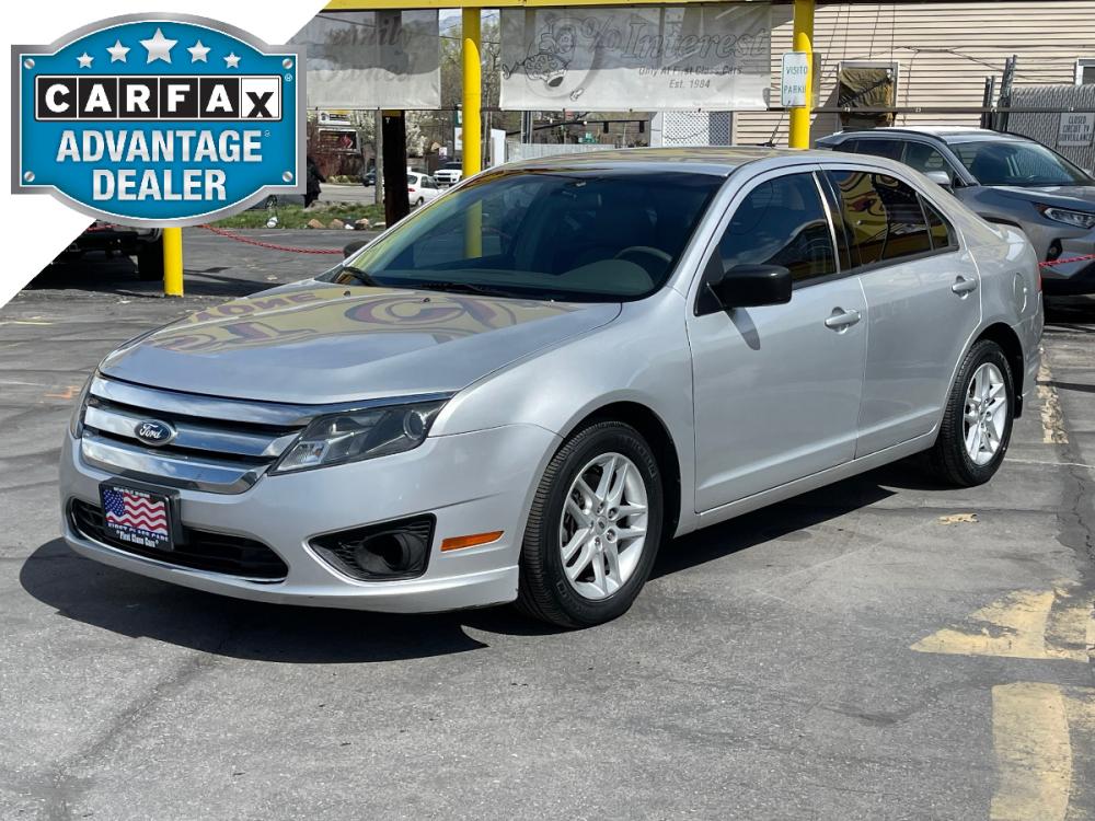 2012 Moondust Silver Metallic /Gray Cloth Ford Fusion S (3FAHP0GA1CR) with an 2.5L 4 Cyl. engine, Automatic transmission, located at 801 South State Street, Salt Lake City, UT, 84111, (801) 328-0098, 40.751953, -111.888206 - Photo #0