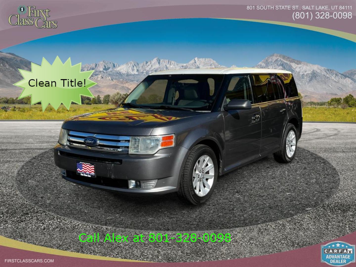 2009 Sterling Gray Metallic Ford Flex SEL (2FMDK52C49B) with an 3.5L V6 engine, Automatic transmission, located at 801 South State Street, Salt Lake City, UT, 84111, (801) 328-0098, 40.751953, -111.888206 - Super Clean nice car! 3rd row seating, leather fully loaded! Great family vehicle! Clean Title!! Extra clean!! Immaculate condition!! Free Carfax!! Must see!! Warranty available!! Free Carfax!!! Vehicle Features:ABS Brakes, Air Conditioning, Alloy Wheels, AM/FM Stereo, Automatic Transmission, A - Photo#0