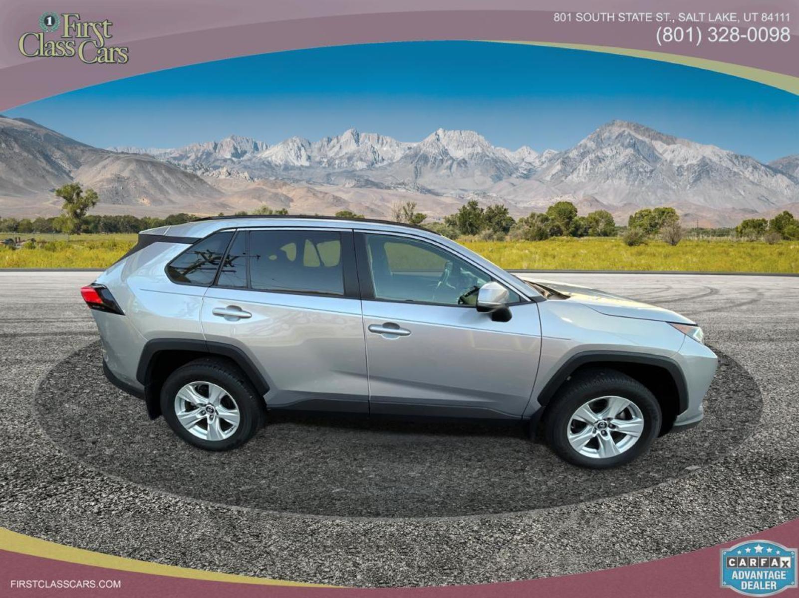 2019 Silver Sky Metallic /Black Cloth Toyota RAV4 XLE AWD (2T3P1RFV6KC) with an 2.5L 4 Cyl. engine, Automatic transmission, located at 801 South State Street, Salt Lake City, UT, 84111, (801) 328-0098, 40.751953, -111.888206 - Low Miles! Free Carfax!!! Wow! Extra clean!! Immaculate condition!! Dry Climate, No Rust, No Salt, No Snow, No Kids!! Free Carfax!! Must see!! Go to www.firstclasscars.com for more information and full disclaimer pertaining to the sale of this car Our service department is OPEN DAILY to help w - Photo #2