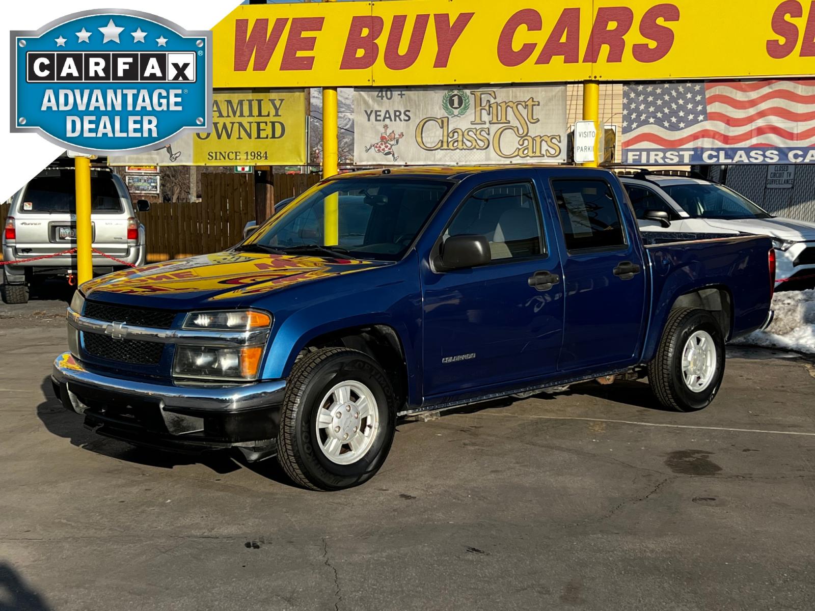 2005 Superior Blue Metallic /Gray Cloth Chevrolet Colorado LS Crew Cab (1GCCS136158) with an 3.5L 5 Cyl. engine, Automatic transmission, located at 801 South State Street, Salt Lake City, UT, 84111, (801) 328-0098, 40.751953, -111.888206 - Life is crazy. Now is the time to buy! All of our prices are just dollars above our cost. These prices will change as soon as life isn't so crazy. So please call or come in. We are here to save you a lot of money! Our service department is OPEN DAILY to help with any of your service needs. P - Photo #0