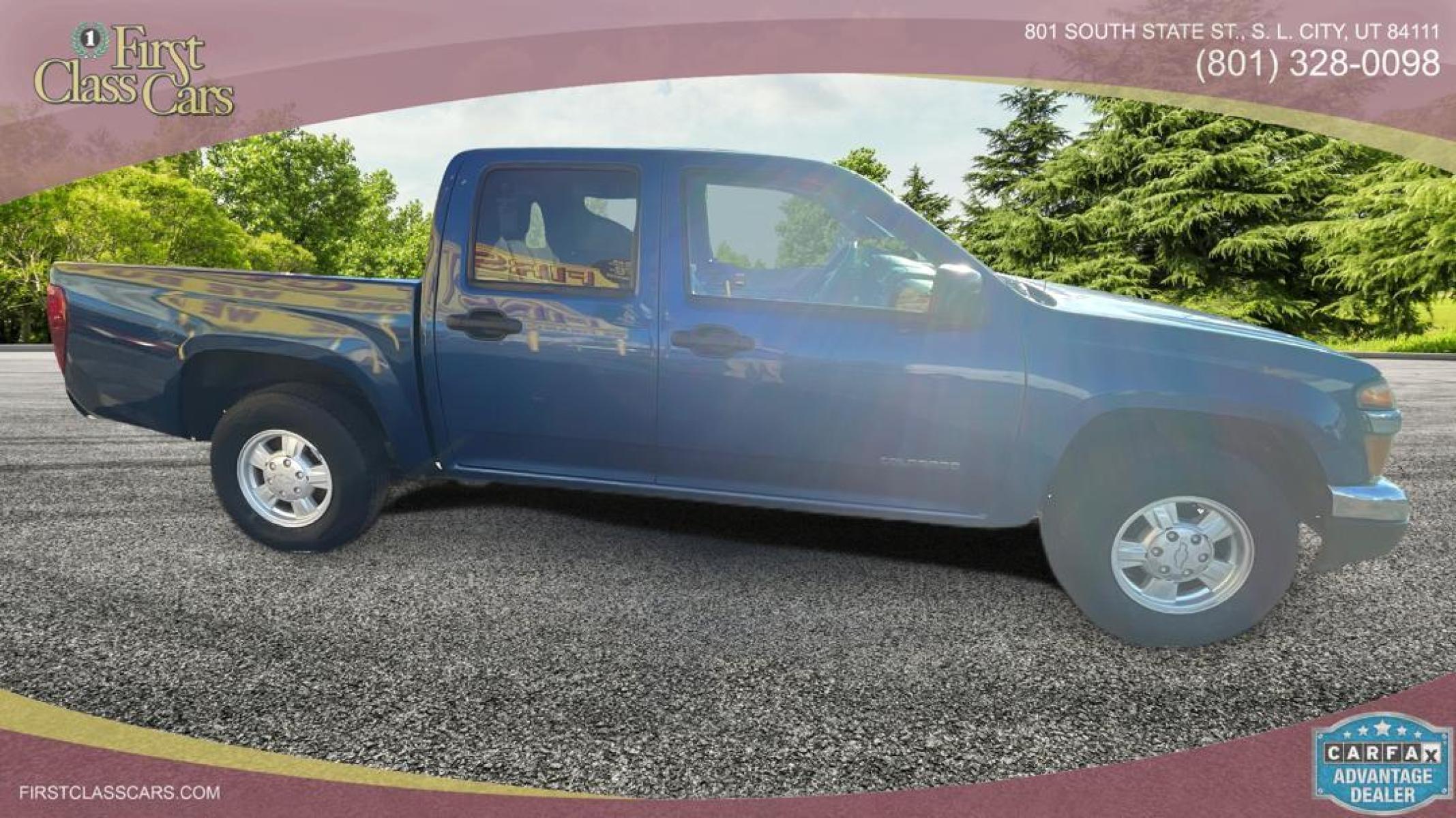 2005 Superior Blue Metallic /Gray Cloth Chevrolet Colorado LS Crew Cab (1GCCS136158) with an 3.5L 5 Cyl. engine, Automatic transmission, located at 801 South State Street, Salt Lake City, UT, 84111, (801) 328-0098, 40.751953, -111.888206 - Experience exceptional rides with our 2005 Chevrolet Colorado! Despite its age, this gem boasts reliable performance, robust power, and smooth handling. Perfectly maintained and affordably priced, it's an excellent choice for first-time owners or budget-conscious buyers. Grab this unbeatable deal wh - Photo #2