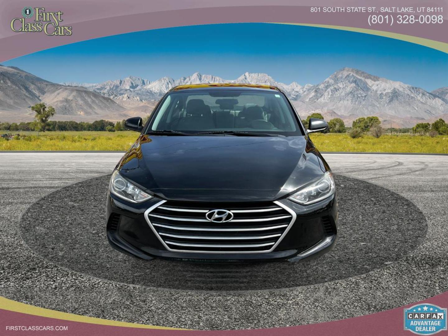 2017 Black Noir Pearl /Gray Cloth Hyundai Elantra SE (5NPD74LF8HH) with an 1.8L 4 Cyl. engine, Automatic transmission, located at 801 South State Street, Salt Lake City, UT, 84111, (801) 328-0098, 40.751953, -111.888206 - Excellent condition! Great gas saver! Great affordable car at a great price! Must see car!!! Free Carfax!!! Wow! Extra clean!! Immaculate condition!! Free Carfax!! Must see!! Go to www.firstclasscars.com for more information and full disclaimer pertaining to the sale of this car. Our service depart - Photo#3