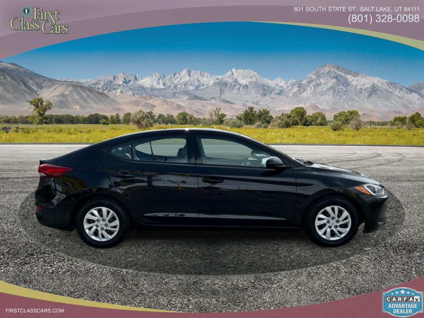 2017 Black Noir Pearl /Gray Cloth Hyundai Elantra SE (5NPD74LF8HH) with an 1.8L 4 Cyl. engine, Automatic transmission, located at 801 South State Street, Salt Lake City, UT, 84111, (801) 328-0098, 40.751953, -111.888206 - Excellent condition! Great gas saver! Great affordable car at a great price! Must see car!!! Free Carfax!!! Wow! Extra clean!! Immaculate condition!! Free Carfax!! Must see!! Go to www.firstclasscars.com for more information and full disclaimer pertaining to the sale of this car. Our service depart - Photo#5