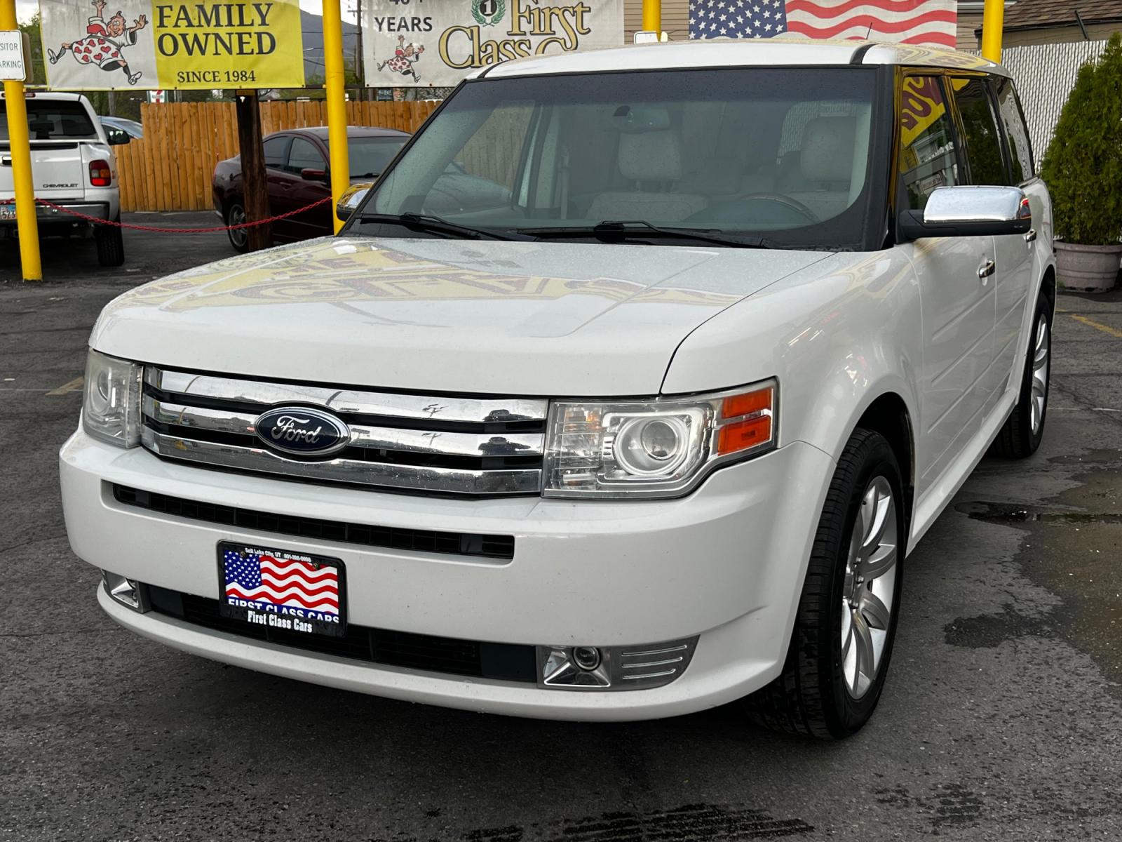 2009 Oxford White /Tan Leather Ford Flex Limited AWD (2FMEK63C59B) with an 3.5L V6 engine, Automatic transmission, located at 801 South State Street, Salt Lake City, UT, 84111, (801) 328-0098, 40.751953, -111.888206 - Life is crazy. Now is the time to buy! All of our prices are just dollars above our cost. These prices will change as soon as life isn't so crazy. So please call or come in. We are here to save you a lot of money! Our service department is OPEN DAILY to help with any of your service needs. P - Photo #2
