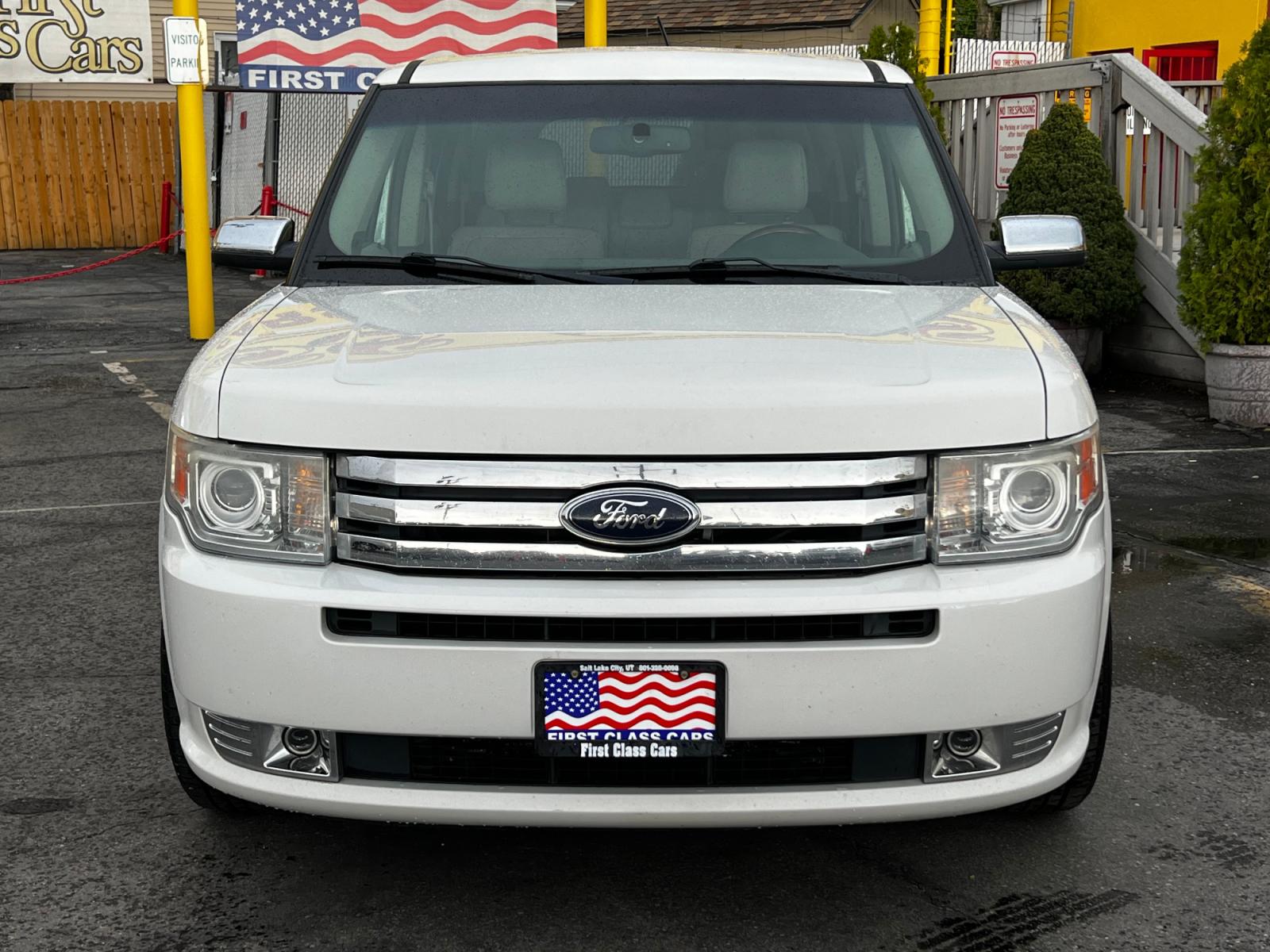2009 Oxford White /Tan Leather Ford Flex Limited AWD (2FMEK63C59B) with an 3.5L V6 engine, Automatic transmission, located at 801 South State Street, Salt Lake City, UT, 84111, (801) 328-0098, 40.751953, -111.888206 - Life is crazy. Now is the time to buy! All of our prices are just dollars above our cost. These prices will change as soon as life isn't so crazy. So please call or come in. We are here to save you a lot of money! Our service department is OPEN DAILY to help with any of your service needs. P - Photo #3