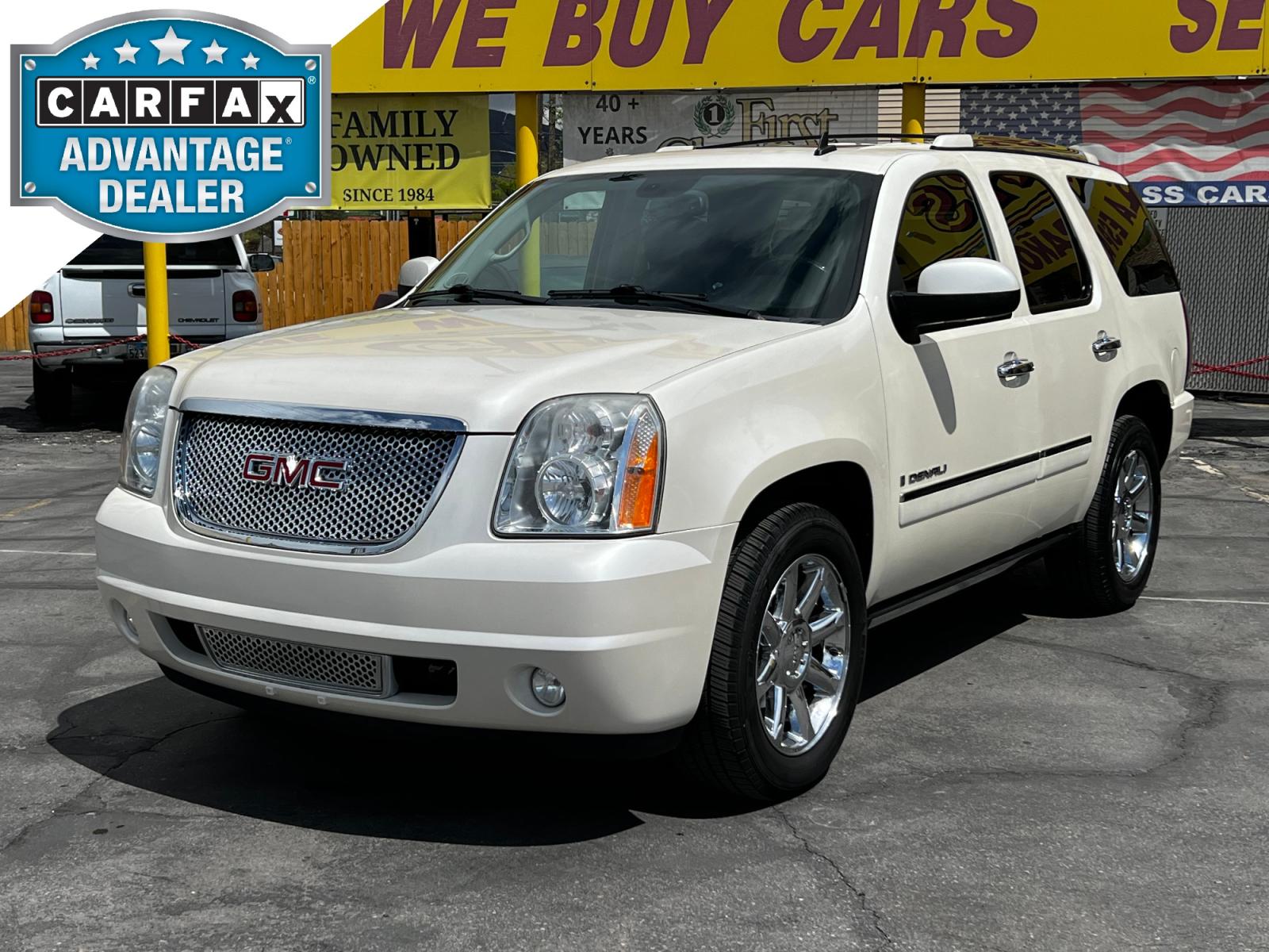 2009 White /Black Leather GMC Yukon Denali Denali 4WD (1GKFK03239R) with an 6.2L V8 engine, Automatic transmission, located at 801 South State Street, Salt Lake City, UT, 84111, (801) 328-0098, 40.751953, -111.888206 - Life is crazy. Now is the time to buy! All of our prices are just dollars above our cost. These prices will change as soon as life isn't so crazy. So please call or come in. We are here to save you a lot of money! Our service department is OPEN DAILY to help with any of your service needs. P - Photo #0