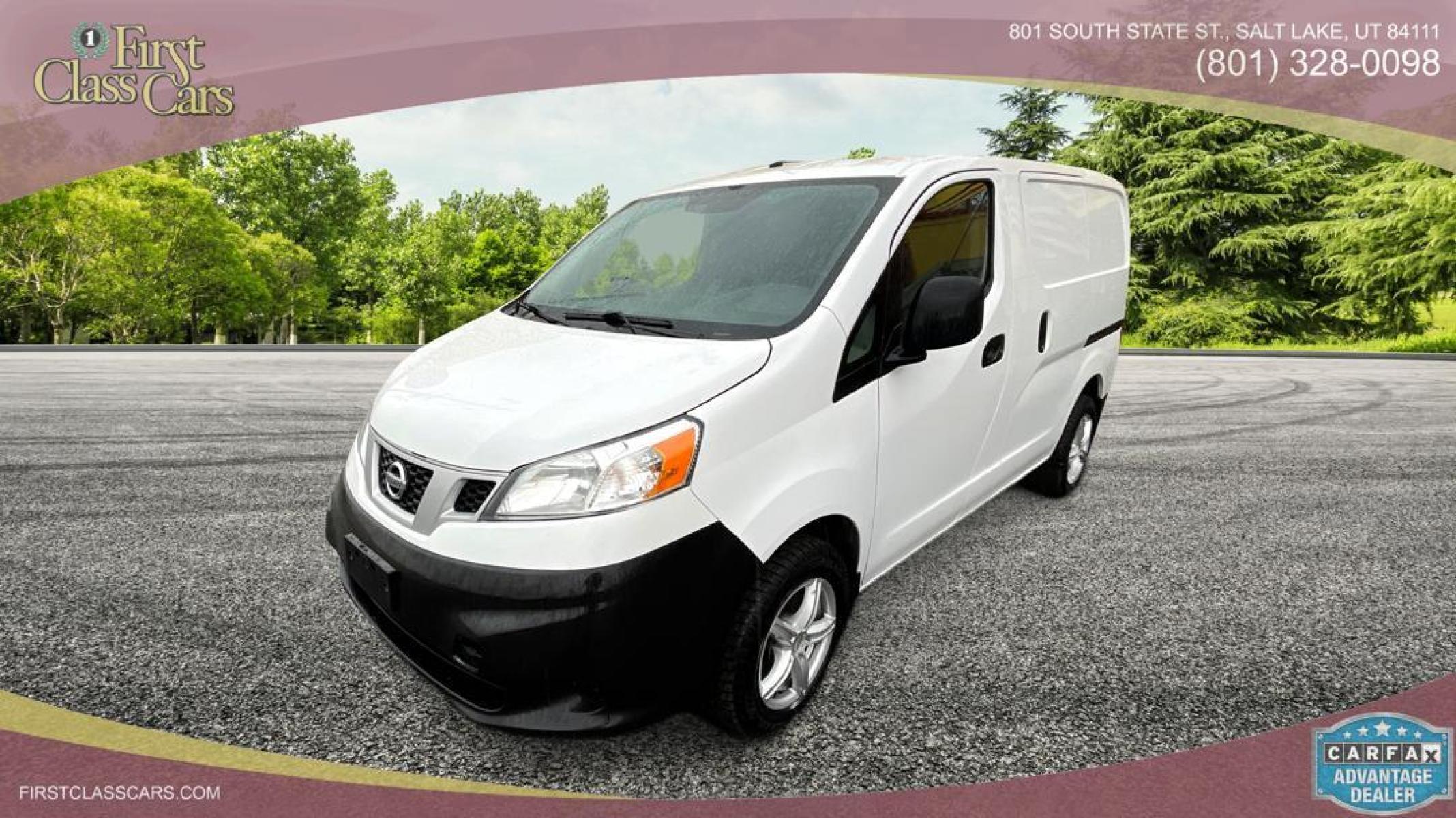 2018 Artic White /Gray Nissan NV200 NV 200 S (3N6CM0KN5JK) with an 4 Cylinder 2.0L engine, AUTOMATIC transmission, located at 801 South State Street, Salt Lake City, UT, 84111, (801) 328-0098, 40.751953, -111.888206 - Perfect cargo van to start a business or maintain an existing business! FREE CAR FAX AND FREE AUTO CHECK on EVERY CAR know the car before you buy only at First Class Cars.Our service department is OPEN DAILY to help with any of your service needs. Please call for immediate appointment! Features:- - Photo #0