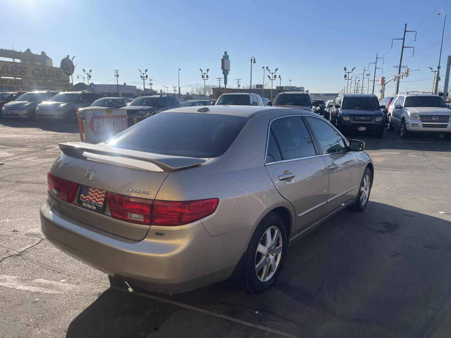 2005 Naples Gold Metallic /Tan Honda Accord EX (1HGCM66585A) with an 3.0Liter V6 engine, Automatic transmission, located at 801 South State Street, Salt Lake City, UT, 84111, (801) 328-0098, 40.751953, -111.888206 - Features: Alloy Wheels, Satellite Radio Ready, Front Seat Heaters, Sunroof(s), Leather Seats, ABS Brakes, CD Audio, Power Mirrors, Rear Spoiler, AM/FM Stereo, Cruise Control, Power Seat(s), Side Airbags, Air Conditioning, Overhead Airbags,	Power Windows, Traction Control, Automatic Transmission, Po - Photo#6