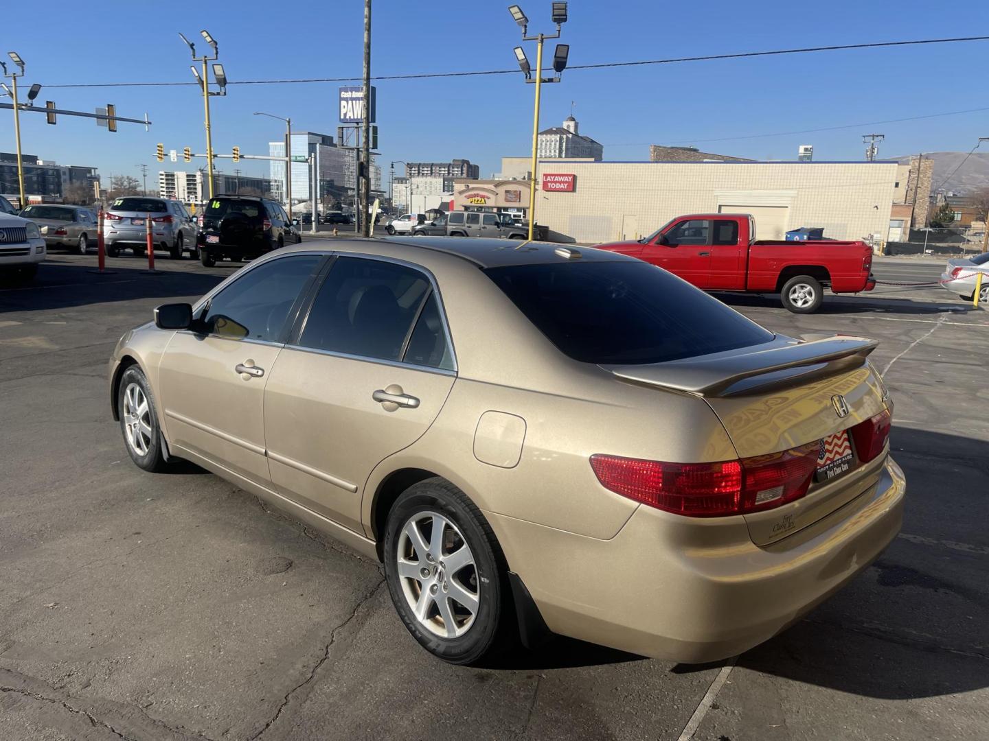 2005 Naples Gold Metallic /Tan Honda Accord EX (1HGCM66585A) with an 3.0Liter V6 engine, Automatic transmission, located at 801 South State Street, Salt Lake City, UT, 84111, (801) 328-0098, 40.751953, -111.888206 - Features: Alloy Wheels, Satellite Radio Ready, Front Seat Heaters, Sunroof(s), Leather Seats, ABS Brakes, CD Audio, Power Mirrors, Rear Spoiler, AM/FM Stereo, Cruise Control, Power Seat(s), Side Airbags, Air Conditioning, Overhead Airbags,	Power Windows, Traction Control, Automatic Transmission, Po - Photo#8