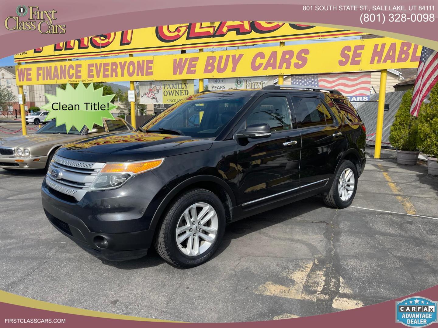 2013 Black /Black Ford Explorer XLT (1FM5K8D86DG) with an 3.5 Liter V6 engine, Automatic transmission, located at 801 South State Street, Salt Lake City, UT, 84111, (801) 328-0098, 40.751953, -111.888206 - Clean title! No accidents on Carfax history report! Immaculate hard to find in great shape for the year, make and miles!!! Must see for anyone looking for a 3rd row SUV with 4x4!!! Features:4WD/AWD, Parking Sensors, Alloy Wheels, Rear Air Conditioning, Bluetooth Technology, Rear View Camera, Fold-A - Photo#0