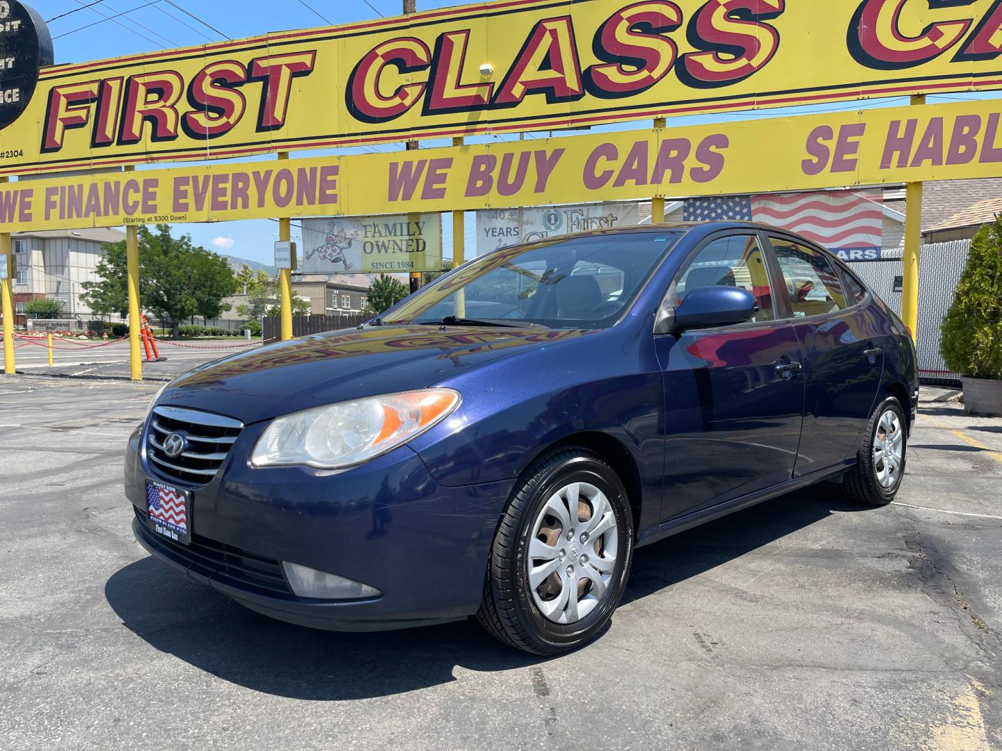2010 Blue /Gray Hyundai Elantra GLS (KMHDU4AD8AU) with an 2.0L 4 Cylinder engine, Automatic transmission, located at 801 South State Street, Salt Lake City, UT, 84111, (801) 328-0098, 40.751953, -111.888206 - Features: Cloth Seats, Satellite Radio Ready, ABS Brakes, Auxiliary Audio Input, Power Locks, Side Airbags, AM/FM Stereo, CD Audio, Power Mirrors, Air Conditioning, Cruise Control, Power Windows, Automatic Transmission, Overhead Airbags, Rear Defroster - Photo#0