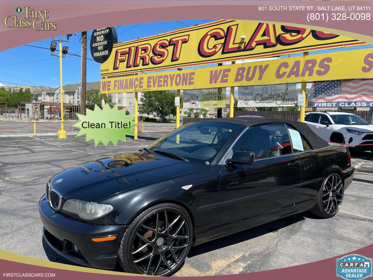 2005 /Black BMW 3-Series 325Ci convertible (WBABW33495P) with an 2.5L L6 DOHC 24V engine, Automatic transmission, located at 801 South State Street, Salt Lake City, UT, 84111, (801) 328-0098, 40.751953, -111.888206 - Immaculate condition inside and out! Real clean great vehicle for the year, make and miles! This is a must see to believe how clean! Free Carfax history report available. Features: Alloy Wheels, Leather Seats, Front Seat Heaters, Memory Seat(s), Harman Kardon Sound, Soft Top, ABS Brakes, CD Audio, - Photo#0