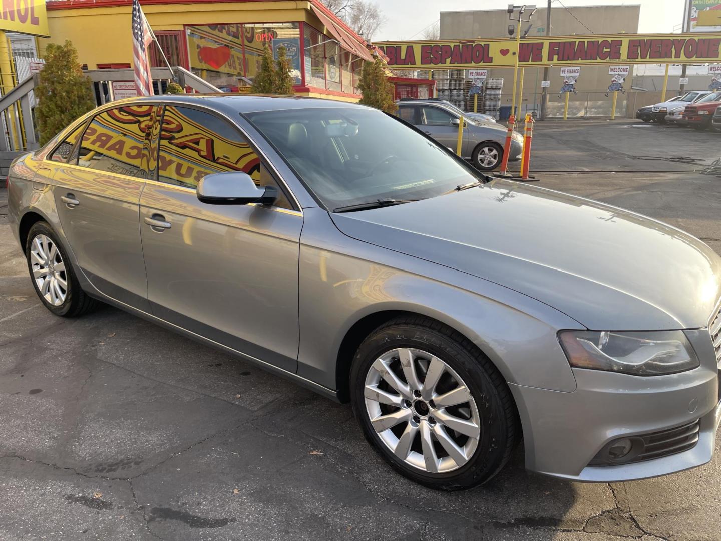 2010 Sterling Gray Metallic /Black Audi A4 2.0 T Sedan FrontTrak Multitronic (WAUEFAFL7AN) with an 2.0L L4 DOHC 16V TURBO engine, Continuously Variable Transmisson transmission, located at 801 South State Street, Salt Lake City, UT, 84111, (801) 328-0098, 40.751953, -111.888206 - Very nice clean Audi A4 2.0T Premium Plus! Clean title! Hard to fin car in great shape! Carfax shows regular service and maintenance has been done.Tires look like they are in good condition. Features: Alloy Wheels, Rear View Camera, Bluetooth Technology, Satellite Radio Ready, Front Seat Heaters, - Photo#5