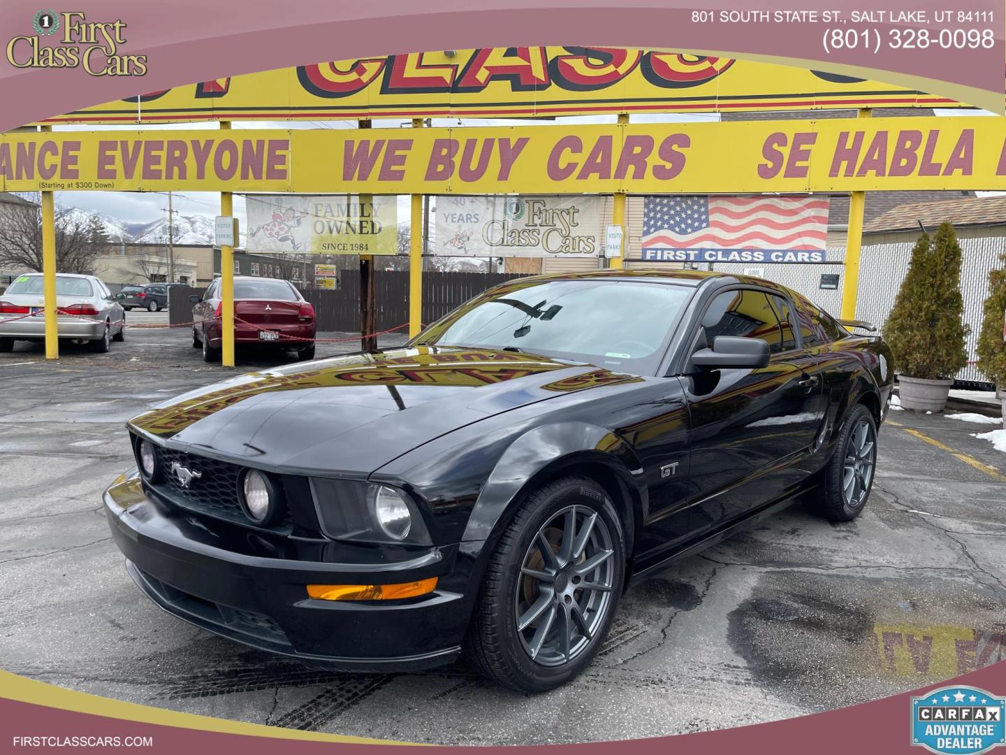 2007 Black /Black Ford Mustang GT Deluxe Coupe (1ZVFT82H975) with an 4.6L V8 SOHC 24V engine, Manual transmission, located at 801 South State Street, Salt Lake City, UT, 84111, (801) 328-0098, 40.751953, -111.888206 - Clean title! Originally from dry climate area according to the Carfax has only been in Utah since 2018! Dry climate clean car in great condition. Very nice clean car in great condition!!! GT Deluxe with nice leather, nice wheels and air intake! Features: Alloy Wheels, Bluetooth Technology, Leather - Photo#0