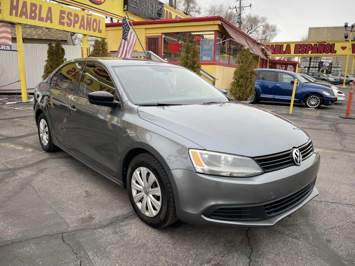 2014 Metropolitan Gray Metallic /BLACK Volkswagen Jetta S (3VW2K7AJXEM) with an 2.0L L4 DOHC 20V engine, Automatic transmission, located at 801 South State Street, Salt Lake City, UT, 84111, (801) 328-0098, 40.751953, -111.888206 - Super clean 2014 Volkswagen Jetta S Clean title! Only 2 reported owners on the Carfax history report! Title guaranteed clean by Carfax. Hard to find this clean with low miles. Great Gas mileage. Volkswagen's are one of the best affordable commuter cars. Features: Automatic transmission, 100,534 mil - Photo#3