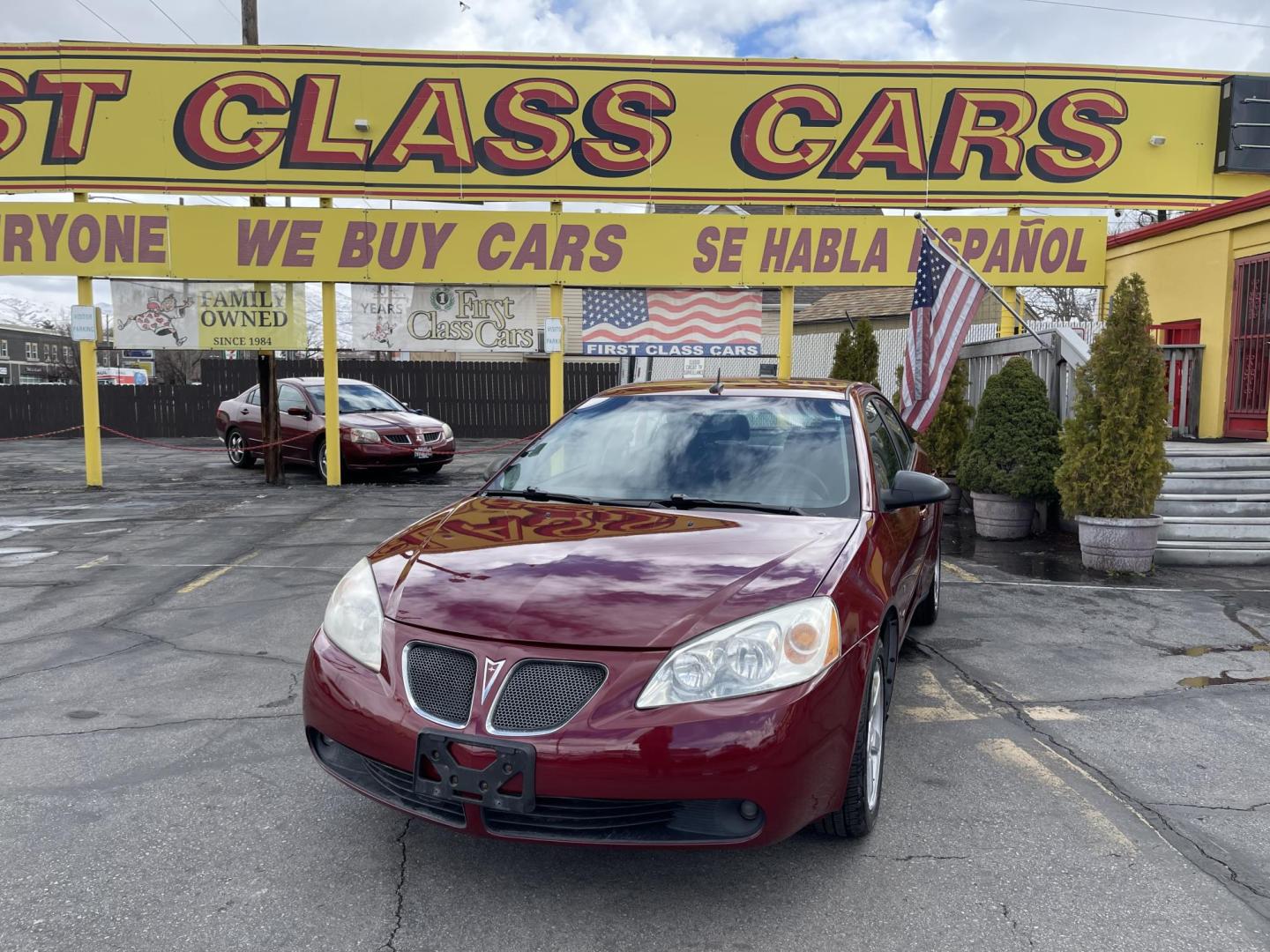 2008 Salsa Red Pearl /Black Pontiac G6 Sedan (1G2ZG57NX84) with an 3.5L V6 OHV 12V engine, 4-Speed Automatic Overdrive transmission, located at 801 South State Street, Salt Lake City, UT, 84111, (801) 328-0098, 40.751953, -111.888206 - Clean car! Clean title! Great commuter car for anyone looking for a good reliable affordable transportation to and from work! Features: Alloy Wheels, Cloth Seats, ABS Brakes, Auxiliary Audio Input, Power Locks, Rear Spoiler, AM/FM Stereo, CD Audio, Power Mirrors, Side Airbags, Air Conditioning, Cr - Photo#1