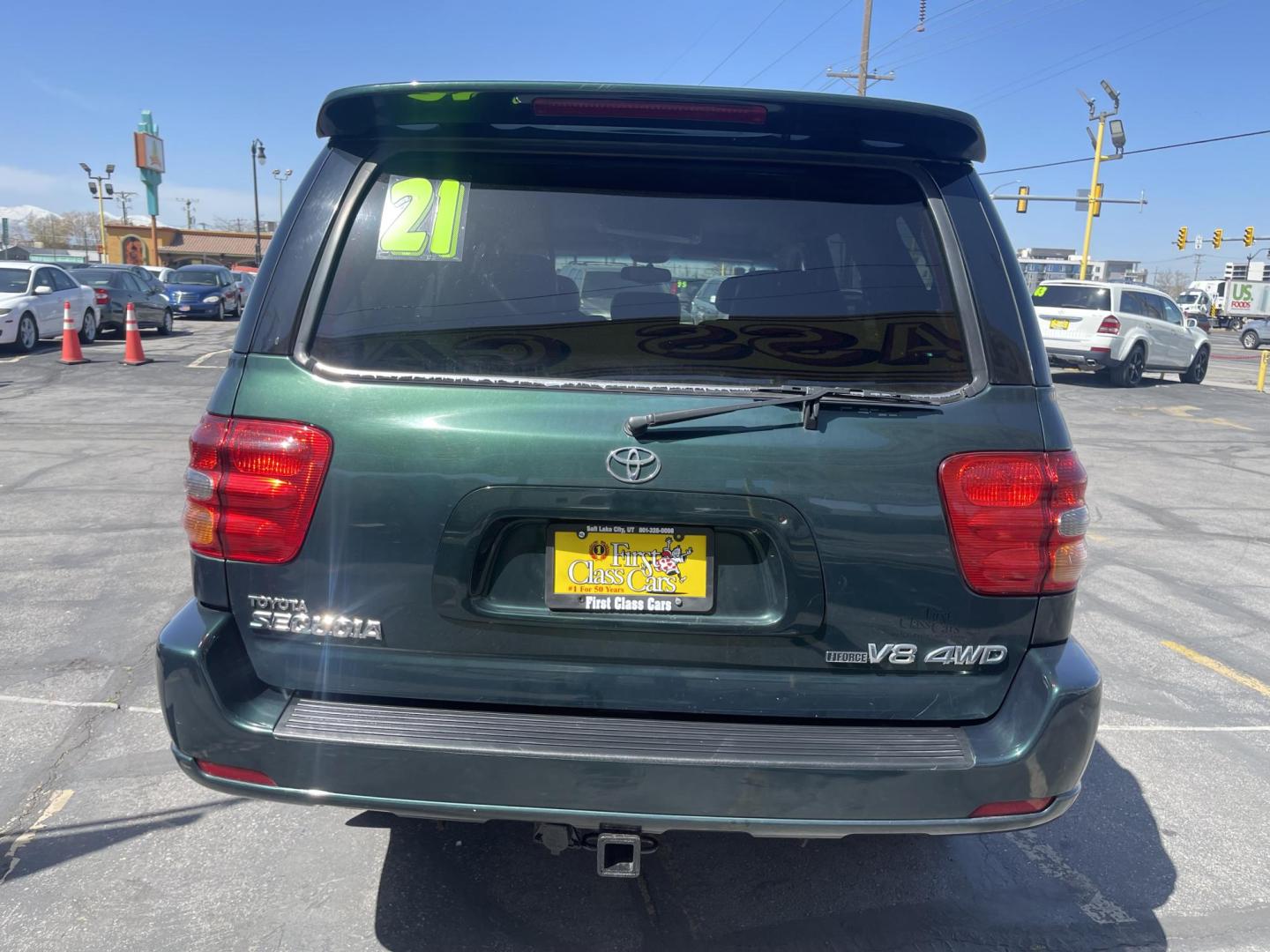 2004 Emerald Green /Tan Toyota Sequoia Limited 4WD (5TDBT48A44S) with an 4.7L V8 DOHC 32V engine, 4-Speed Automatic Overdrive transmission, located at 801 South State Street, Salt Lake City, UT, 84111, (801) 328-0098, 40.751953, -111.888206 - Clean title! No accidents on Carfax! Hard to find Sequoia with 4x4! Real nice 3rd row seating perfect family vehicle!!! Features: 20 Inch Plus Wheels, Rear Air Conditioning, 4WD/AWD, Rear Entertainment System, Alloy Wheels, Running Boards, Front Seat Heaters, Sunroof(s), JBL Sound System, Third Row - Photo#6
