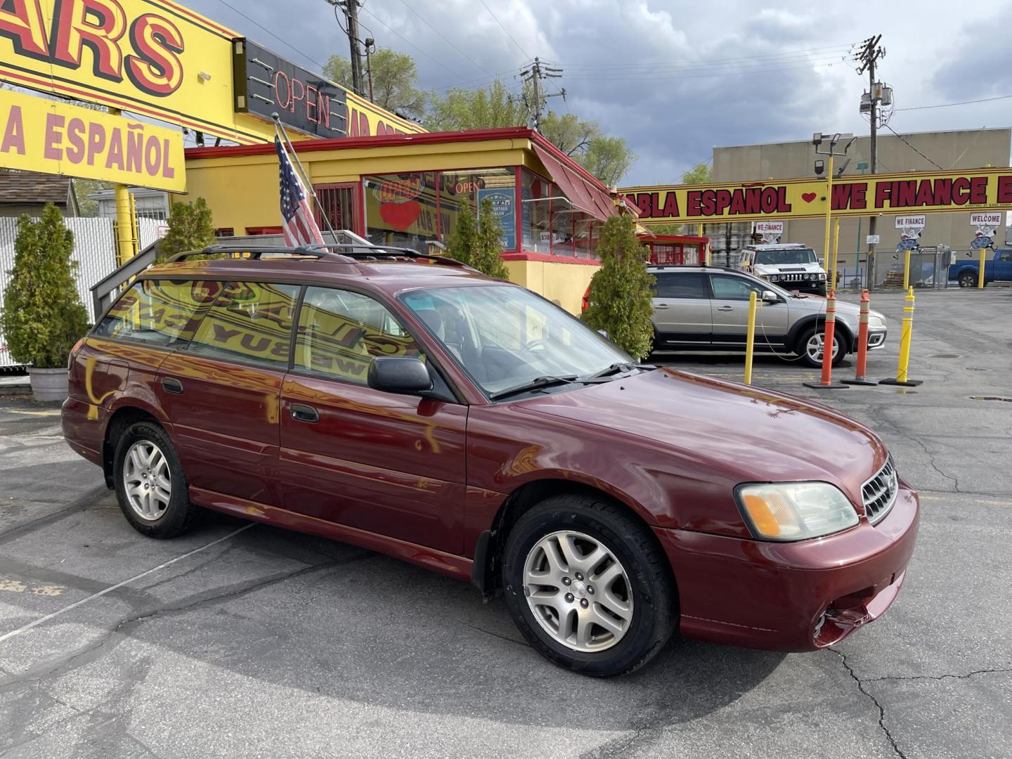 2003 Rallye Red /Tan Subaru Outback Wagon w/ All-weather Package (4S3BH675837) with an 2.5L H4 SOHC 16V engine, 4-Speed Automatic Overdrive transmission, located at 801 South State Street, Salt Lake City, UT, 84111, (801) 328-0098, 40.751953, -111.888206 - AWD! 2.5Liter 4 cylinder good on gas! Clean title! No accidents on Carfax, vehicle has a clean Carfax and has been meticulously maintained according to Carfax over 68 service records reported to Carfax that include maintenance, oil changes timing belt and several other records!!! Features: AWD, Pow - Photo#3