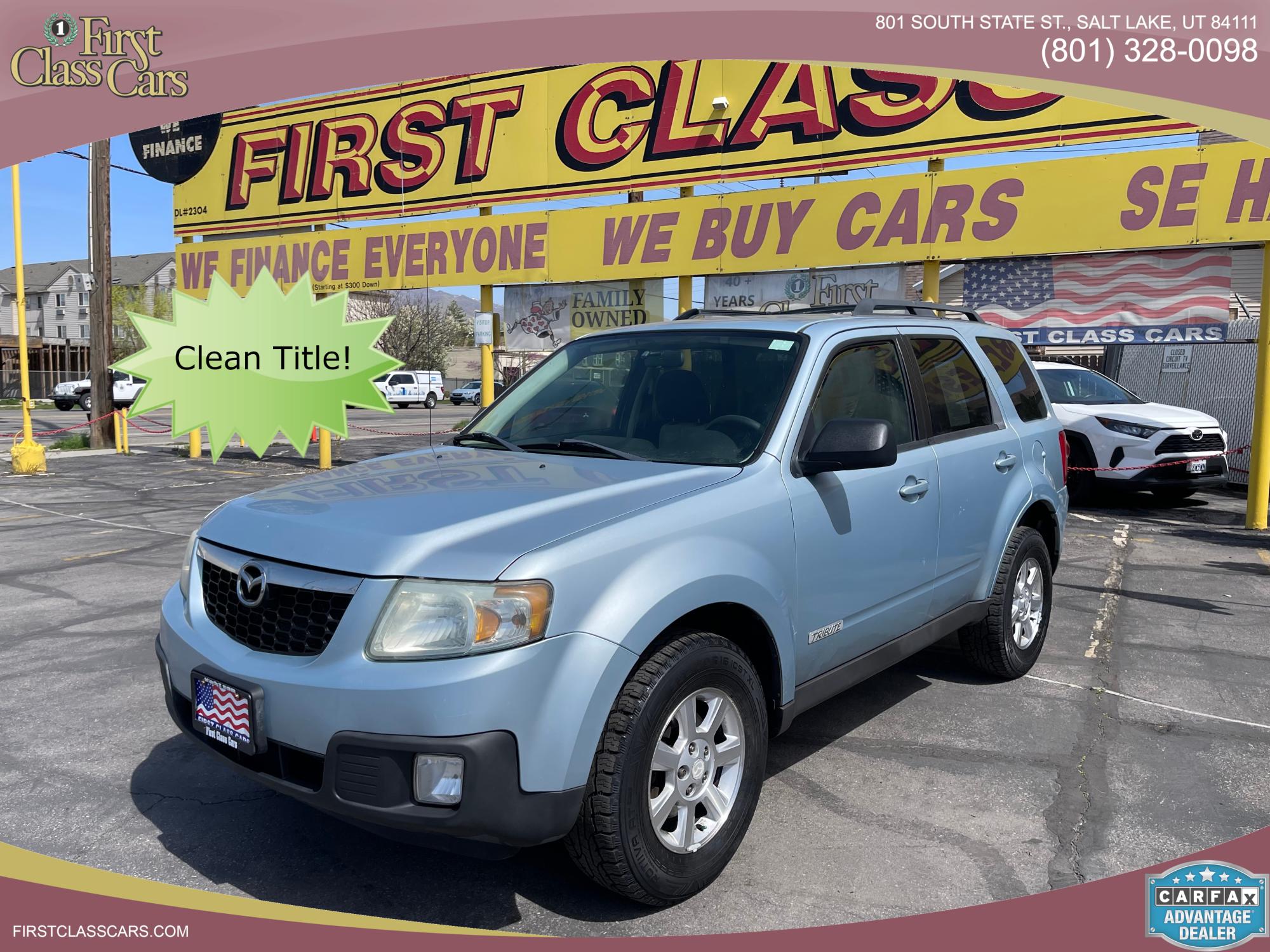 Blue 2008 Mazda Tribute SUV / Crossover Front-Wheel Drive 4-Speed Automatic Overdrive