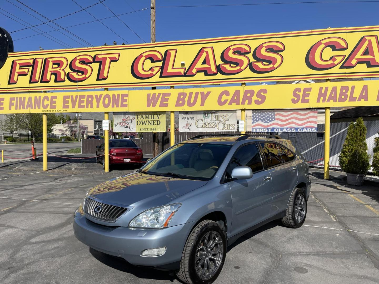 2008 True Blue Metallic /Tan Lexus RX 350 AWD (2T2HK31U38C) with an 3.5L V6 engine, 5-Speed Automatic Overdrive transmission, located at 801 South State Street, Salt Lake City, UT, 84111, (801) 328-0098, 40.751953, -111.888206 - Extra clean car! Hard find with low miles. Clean all year vehicle great for winter as well with all wheel drive! Has good tires Continental all season tires. Features: 4WD/AWD, Navigation, Blue-tooth stereo syetem, Aux audi input, Apple Car play/Android car play, Heated seats, Alloy Wheels, Leathe - Photo#1