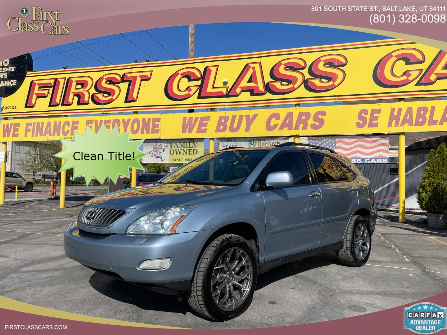 2008 True Blue Metallic /Tan Lexus RX 350 AWD (2T2HK31U38C) with an 3.5L V6 engine, 5-Speed Automatic Overdrive transmission, located at 801 South State Street, Salt Lake City, UT, 84111, (801) 328-0098, 40.751953, -111.888206 - Extra clean car! Hard find with low miles. Clean all year vehicle great for winter as well with all wheel drive! Has good tires Continental all season tires. Features: 4WD/AWD, Navigation, Blue-tooth stereo syetem, Aux audi input, Apple Car play/Android car play, Heated seats, Alloy Wheels, Leathe - Photo#0