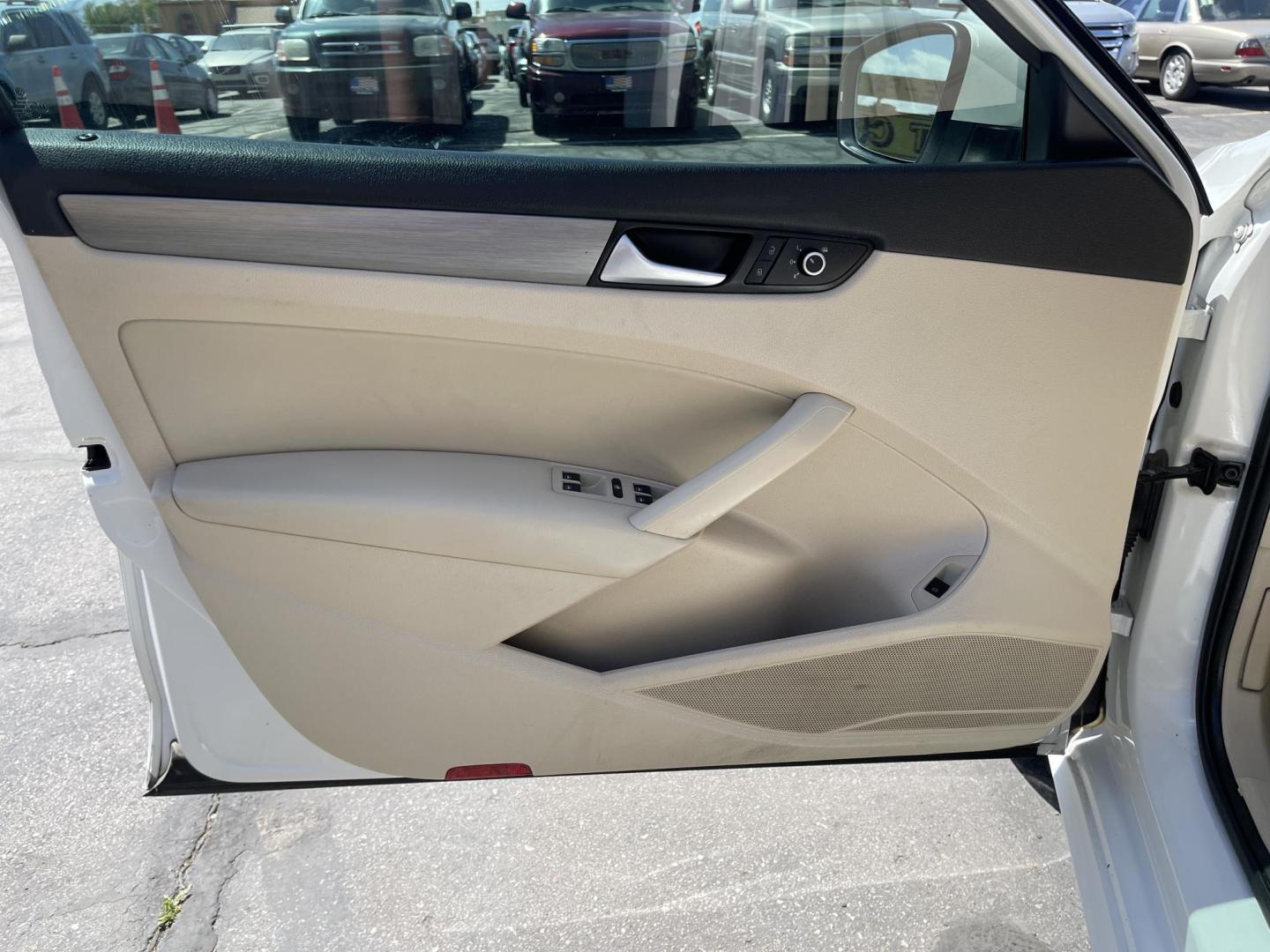 2015 Super White /Tan Volkswagen Passat TDI SE 6A w/ Sunroof (1VWBV7A31FC) with an 2.0L L4 DOHC 16V TURBO DIESEL engine, 6-Speed Automatic transmission, located at 801 South State Street, Salt Lake City, UT, 84111, (801) 328-0098, 40.751953, -111.888206 - Clean title! Hard to find Turbo Diesel engine great gas mileage! The EPA-estimated fuel economy is an excellent 34 mpg combined (30 city/42 highway). Clean car inside and out this vehicle is in immaculate condition this is a must see for any looking for a clean diesel Passat!!! Every car at First Cl - Photo#17
