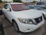 2013 Super White /Black Nissan Pathfinder LE 4WD (5N1AR2MM9DC) with an 3.5L V6 DOHC 24V engine, Continuously Variable Transmission transmission, located at 801 South State Street, Salt Lake City, UT, 84111, (801) 328-0098, 40.751953, -111.888206 - Clean title only 2 owners on Carfax! Spacious 3rd row seating! Perfect family vehicle! Carfax shows regular service history! Vehicle has been maintained and kept in good condition by previous owners! Features: Alloy Wheels, Rear Air Conditioning, Cloth Seats, Third Row Seat, Fold-Away Third Row, To - Photo#0