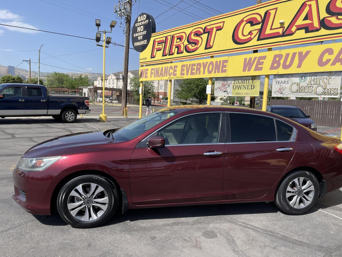 2013 Salsa Red Pearl /Tan Honda Accord LX Sedan CVT (1HGCR2F30DA) with an 2.4L L4 DOHC 16V engine, Continuously Variable Transmission transmission, located at 801 South State Street, Salt Lake City, UT, 84111, (801) 328-0098, 40.751953, -111.888206 - Clean title! Hard to find in immaculate condition inside and out! Real nice 4 door sedan!!! Features: Am/Fm/Cd, Aux input, Automatic, BlueTooth, 4 cylinder engine, Alloy wheels, newer tires!, cruise control, power windows, power locks, power mirrors, Cloth seats, equiped with Honda Earth dreams t - Photo#9