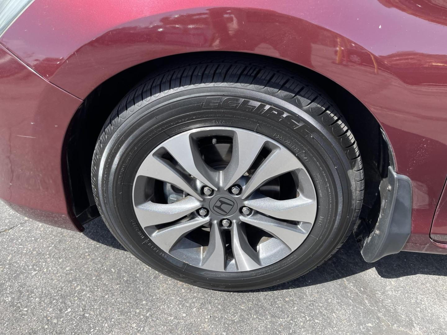 2013 Salsa Red Pearl /Tan Honda Accord LX Sedan CVT (1HGCR2F30DA) with an 2.4L L4 DOHC 16V engine, Continuously Variable Transmission transmission, located at 801 South State Street, Salt Lake City, UT, 84111, (801) 328-0098, 40.751953, -111.888206 - Clean title! Hard to find in immaculate condition inside and out! Real nice 4 door sedan!!! Features: Am/Fm/Cd, Aux input, Automatic, BlueTooth, 4 cylinder engine, Alloy wheels, newer tires!, cruise control, power windows, power locks, power mirrors, Cloth seats, equiped with Honda Earth dreams t - Photo#10
