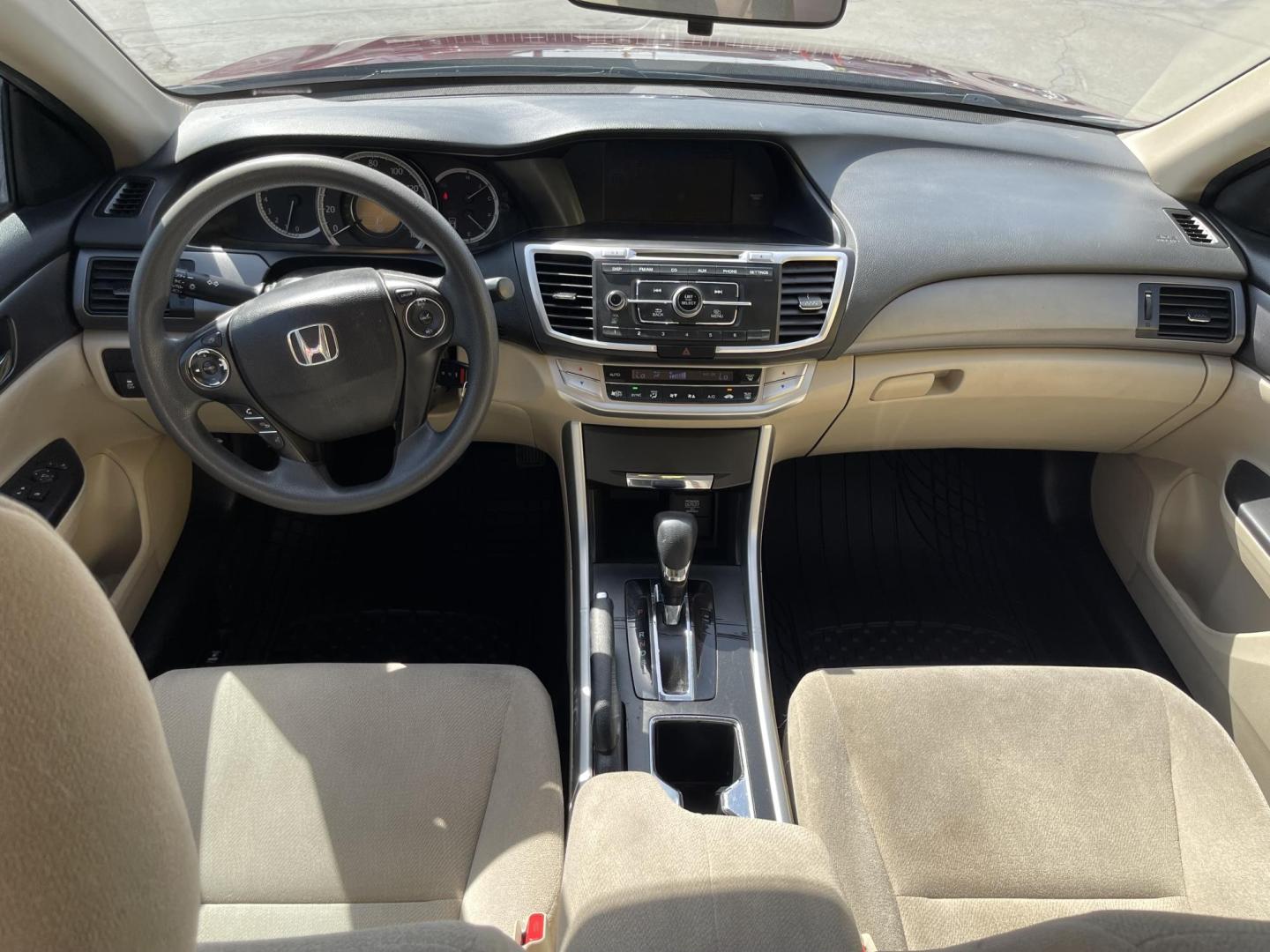2013 Salsa Red Pearl /Tan Honda Accord LX Sedan CVT (1HGCR2F30DA) with an 2.4L L4 DOHC 16V engine, Continuously Variable Transmission transmission, located at 801 South State Street, Salt Lake City, UT, 84111, (801) 328-0098, 40.751953, -111.888206 - Clean title! Hard to find in immaculate condition inside and out! Real nice 4 door sedan!!! Features: Am/Fm/Cd, Aux input, Automatic, BlueTooth, 4 cylinder engine, Alloy wheels, newer tires!, cruise control, power windows, power locks, power mirrors, Cloth seats, equiped with Honda Earth dreams t - Photo#14