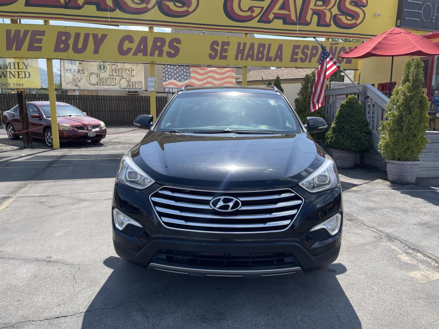 2013 Black /Tan Hyundai Santa Fe GLS AWD (KM8SNDHF2DU) with an 3.3L V6 DOHC 24V engine, 6-Speed Automatic transmission, located at 801 South State Street, Salt Lake City, UT, 84111, (801) 328-0098, 40.751953, -111.888206 - Super clean 2013 Santa Fe inside and out very clean SUV! Clean title! 3rd row seating! Leather Seats! All Wheel Drive! Approved for up to a 5 year bumper to bumper warranty that covers every major part! This is a must see for anyone looking for a clean SUV with 3rd row seating! Features: 4WD/AWD, A - Photo#2