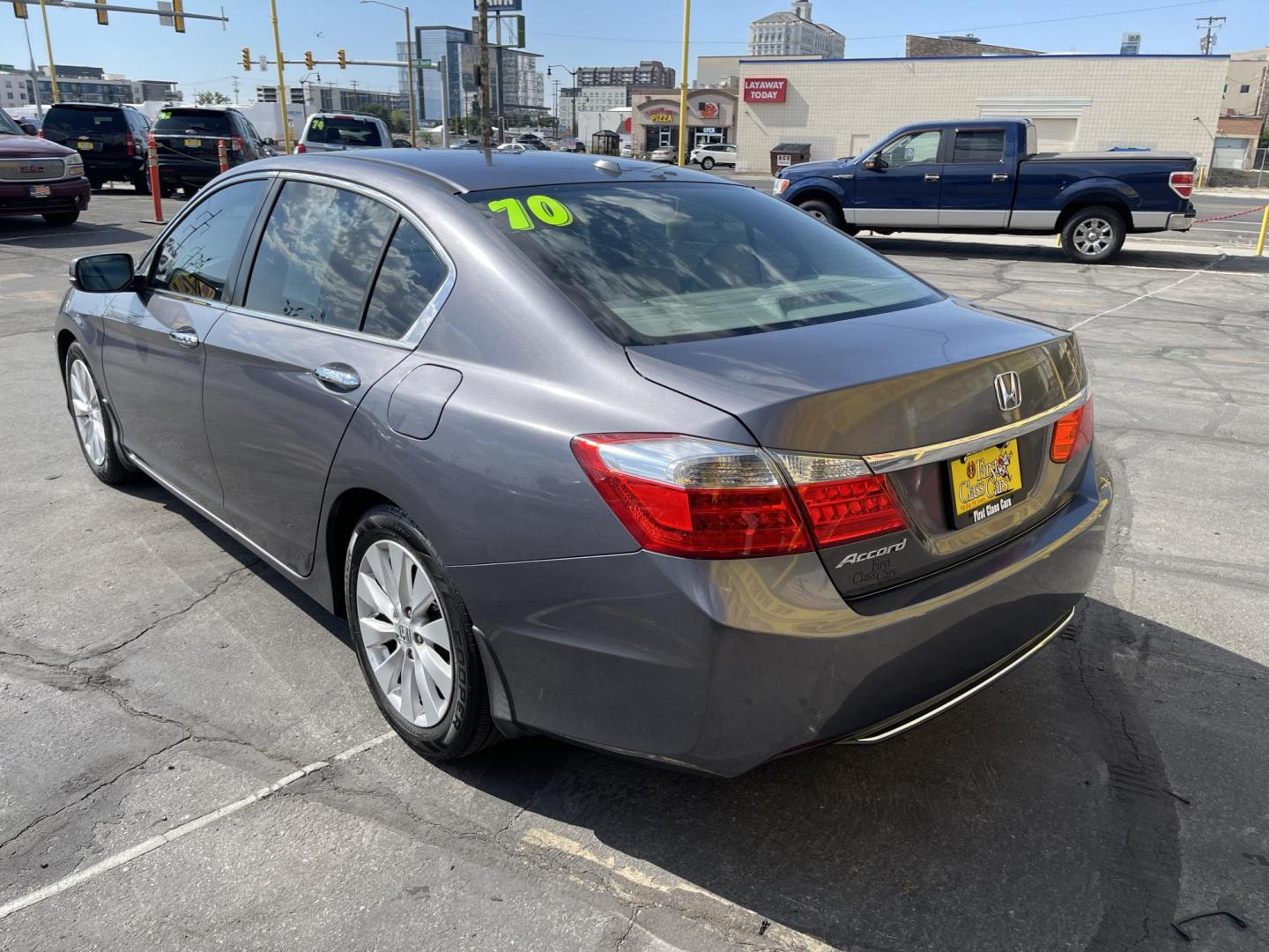 2014 Graphite Pearl /Gray Honda Accord EX-L Sedan CVT (1HGCR2F88EA) with an 2.4L L4 DOHC 16V engine, Continuously Variable Transmission transmission, located at 801 South State Street, Salt Lake City, UT, 84111, (801) 328-0098, 40.751953, -111.888206 - Clean title! No accidents only 2 previous owners! Immaculate condition hard to find from dry climate area no salt no rust! Excellent condition must see for anyone looking for a clean Honda Accord! Approved for up to a 5 year warranty covered through Protective warranty company covered bumper to bump - Photo#9