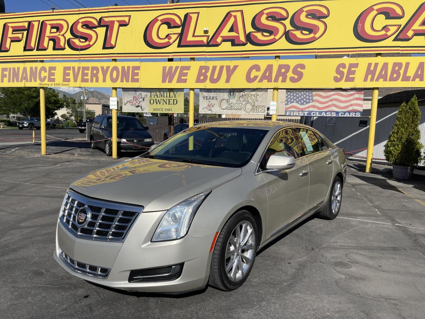 2014 Silver Sky Metallic /Tan Cadillac XTS Standard FWD (2G61L5S36E9) with an 3.6L V6 DOHC 24V engine, 6-Speed Automatic transmission, located at 801 South State Street, Salt Lake City, UT, 84111, (801) 328-0098, 40.751953, -111.888206 - Clean title! 1 Owner No accidents on Carfax!!! Carfax show this was meticulously maintained and serviced! Carfax shows regular oil changes were done and regular service intervals were taken care of. This was a new car dealer trade in that we took in it was an older retired gentlemen we were told tha - Photo#1
