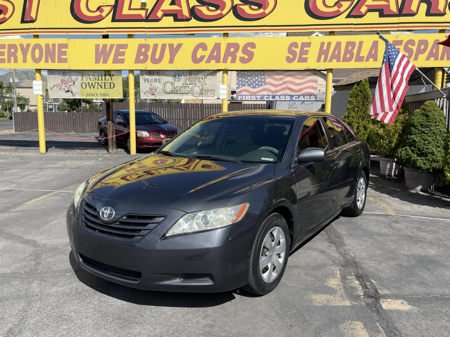 2009 Sterling Gray Metallic /Gray Toyota Camry LE 5-Spd AT (4T1BE46K49U) with an 2.4L L4 DOHC 16V engine, 5-Speed Automatic Overdrive transmission, located at 801 South State Street, Salt Lake City, UT, 84111, (801) 328-0098, 40.751953, -111.888206 - Clean title! No accidents on Carfax report! Only 2 previous owners on Carfax history report! Carfax shows regular service was done on this vehicle including oil changes and maintenance intervals. Vehicle has passed state of Utah emissions already and checked out by our mechanic and approved for up t - Photo#1
