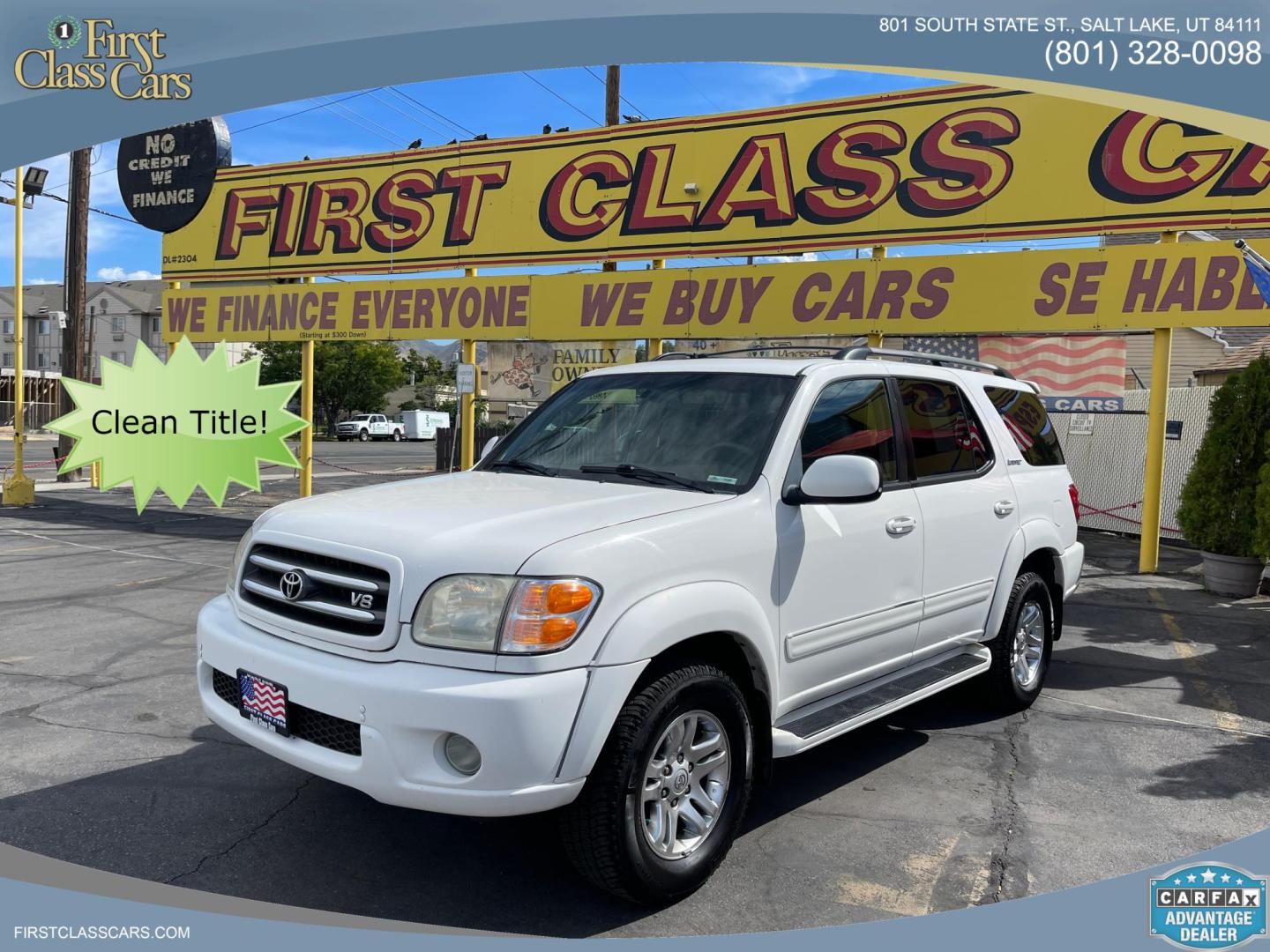 2004 Super White /Tan Toyota Sequoia Limited 4WD (5TDBT48A54S) with an 4.7L V8 DOHC 32V engine, 4-Speed Automatic Overdrive transmission, located at 801 South State Street, Salt Lake City, UT, 84111, (801) 328-0098, 40.751953, -111.888206 - Clean title! Nice 4x4 Sequoia in great condition for the year, make and miles. This Sequoia has been taken care of and maintained very well! Has passed inspections by our mechanic and approved for up to a 3 month up to 5 year warranty that covers every major part bumper to bumper. Features: Leather - Photo#0