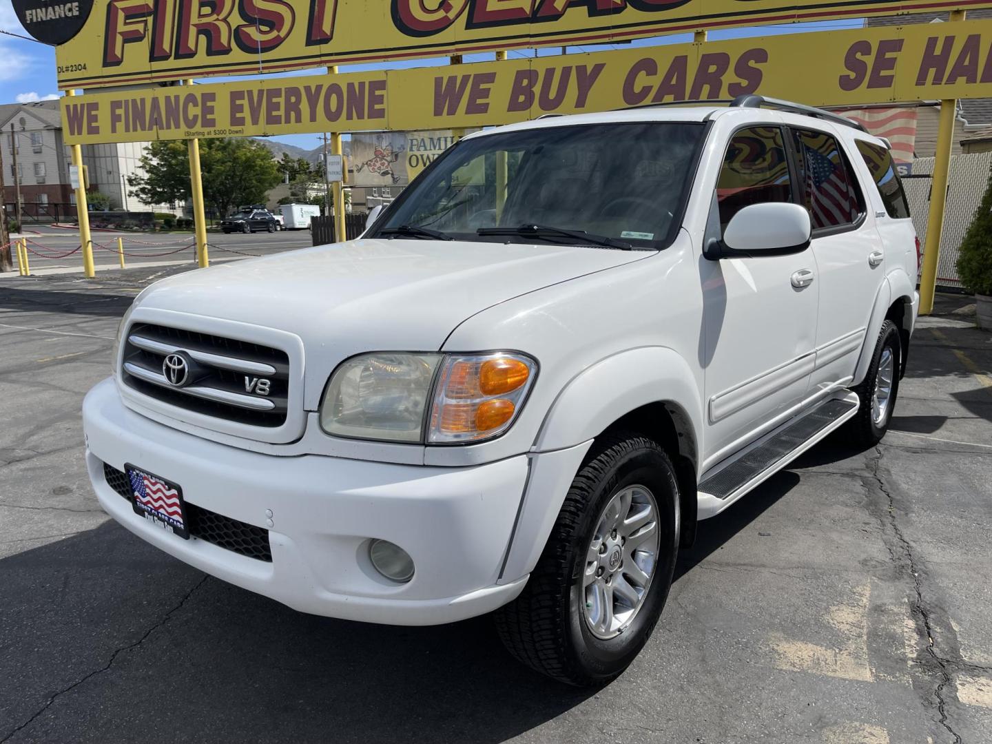 2004 Super White /Tan Toyota Sequoia Limited 4WD (5TDBT48A54S) with an 4.7L V8 DOHC 32V engine, 4-Speed Automatic Overdrive transmission, located at 801 South State Street, Salt Lake City, UT, 84111, (801) 328-0098, 40.751953, -111.888206 - Clean title! Nice 4x4 Sequoia in great condition for the year, make and miles. This Sequoia has been taken care of and maintained very well! Has passed inspections by our mechanic and approved for up to a 3 month up to 5 year warranty that covers every major part bumper to bumper. Features: Leather - Photo#1